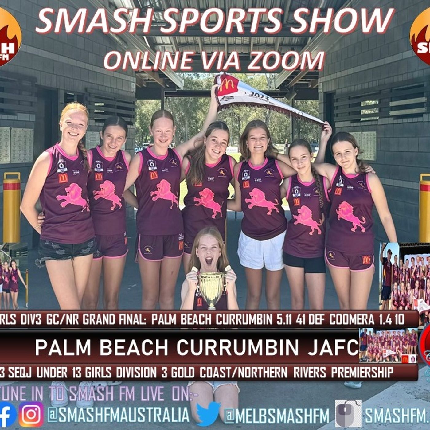 SSS10THYR: Palm Beach Currumbin JAFC SEQJ23 U13 Girls Division 3 GCNR Premiership Interviews 021223