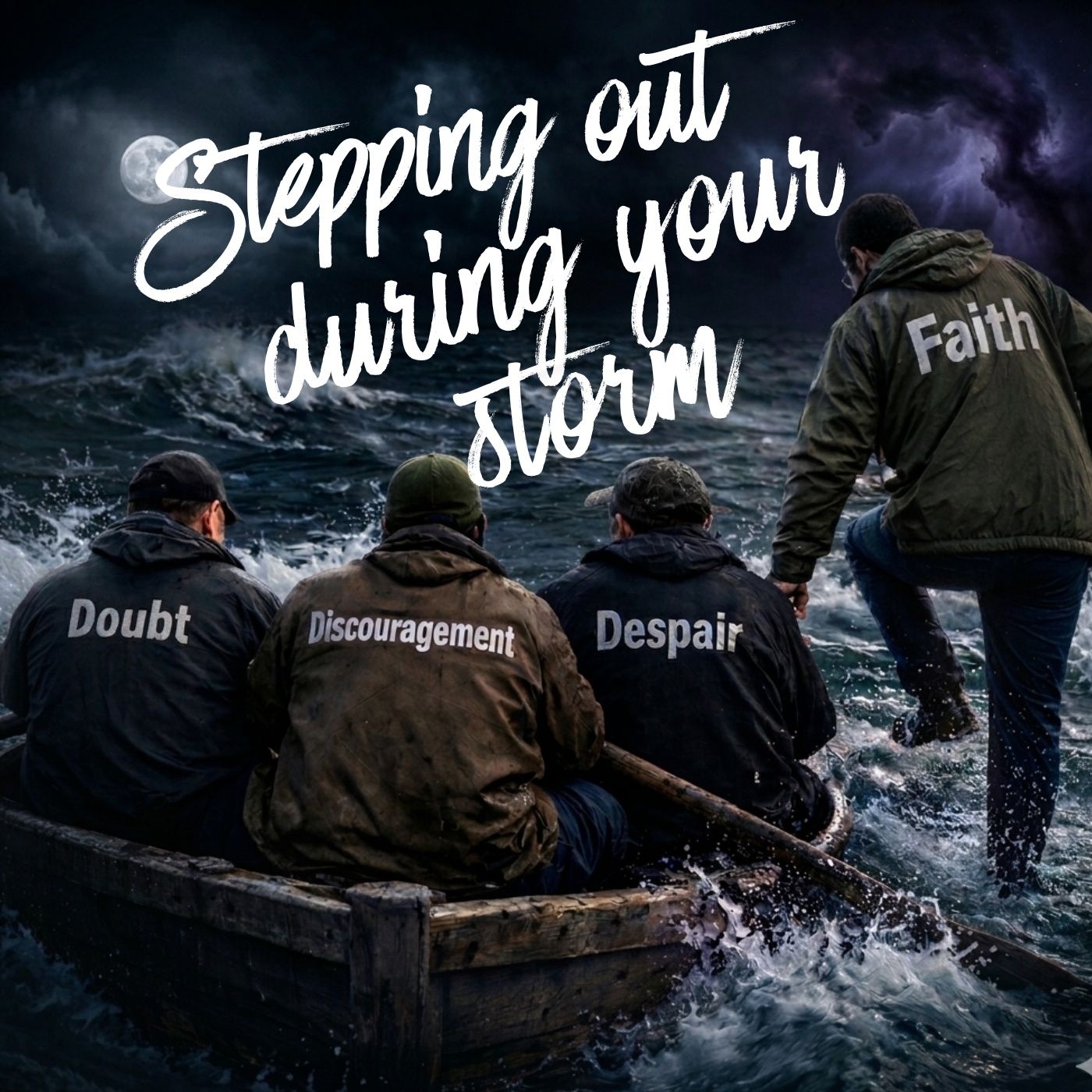 04/19/2026 Sunday Pm Pastor Jeff Crawley-----     Stepping out during your storm episode artwork
