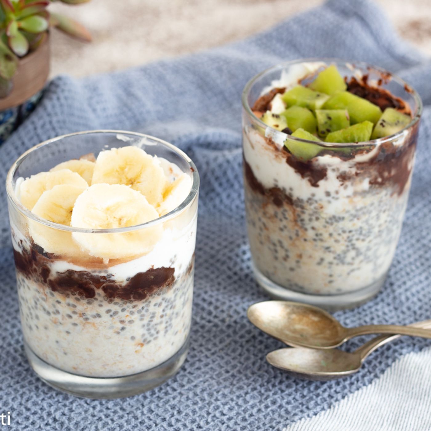 Porridge overnight avena e semi di chia