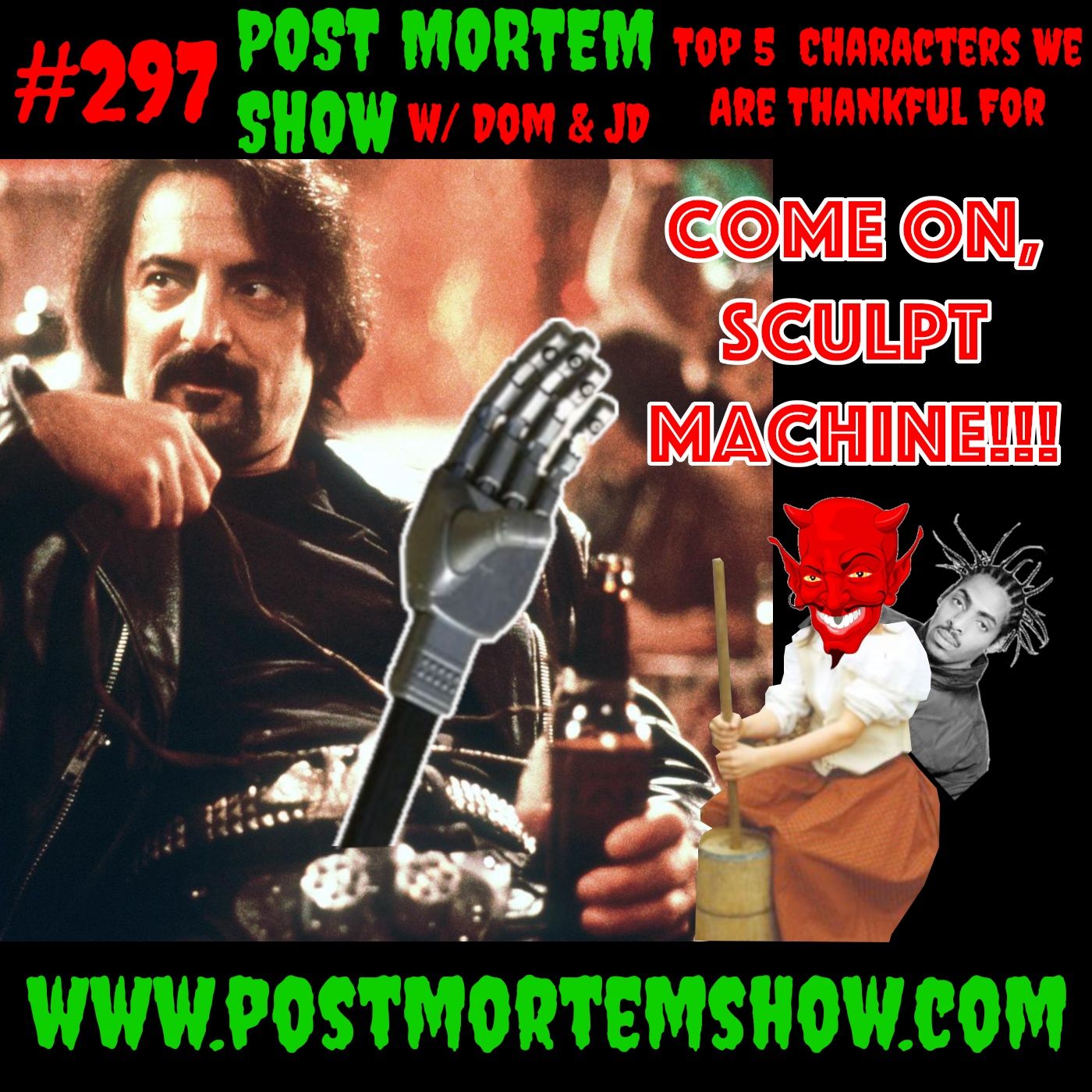 e297 - COME ON, SCULPT MACHINE!!! (Top 5 Characters We are Thankful For) episode artwork