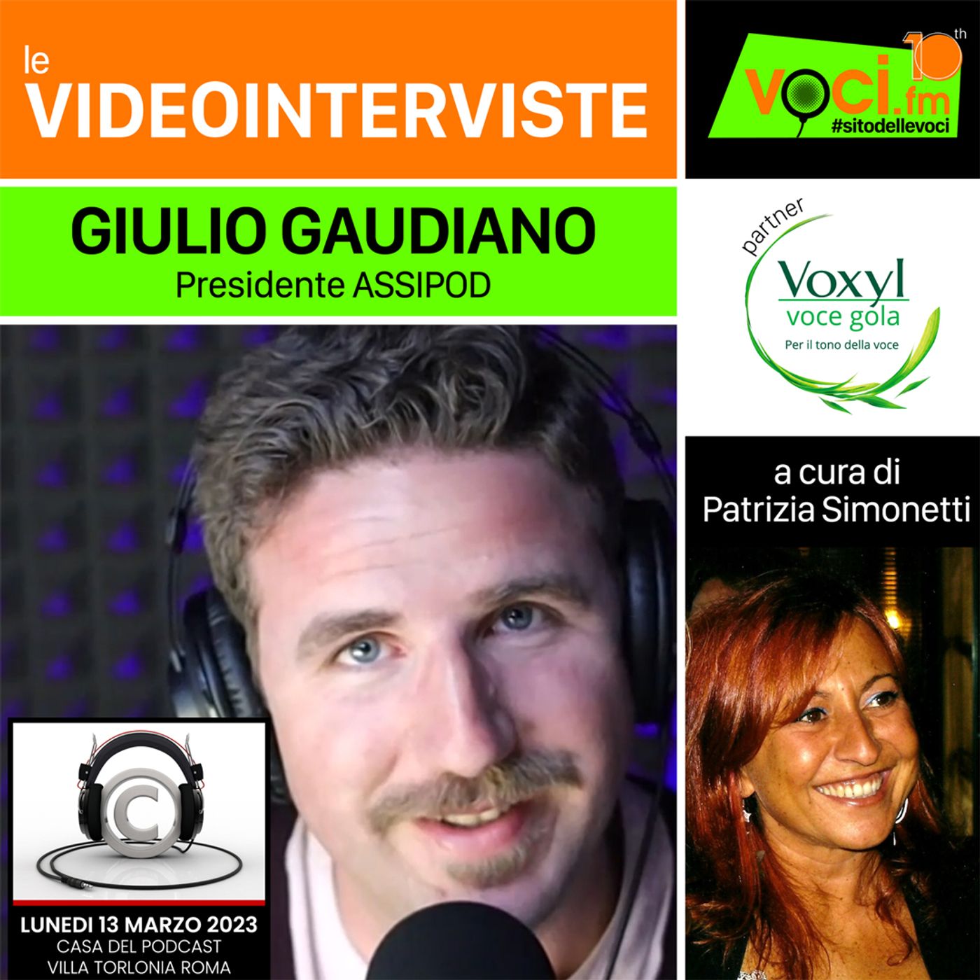 GIULIO GAUDIANO (Anteprima CASA DEL PODCAST 13-03-2023) su VOCI.fm - clicca play e ascolta l'intervista episode artwork