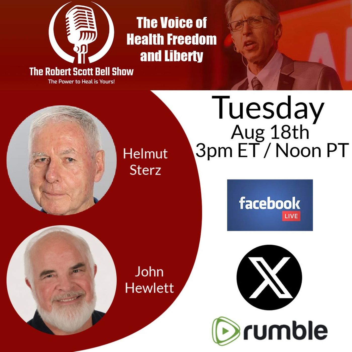 Fauci Censorship, Helmut Sterz, Pfizer Toxicologist, Vaccine Mafia's Toxic Substances, John Hewlett, Cardio Miracle, Electrolytes - The RSB episode artwork