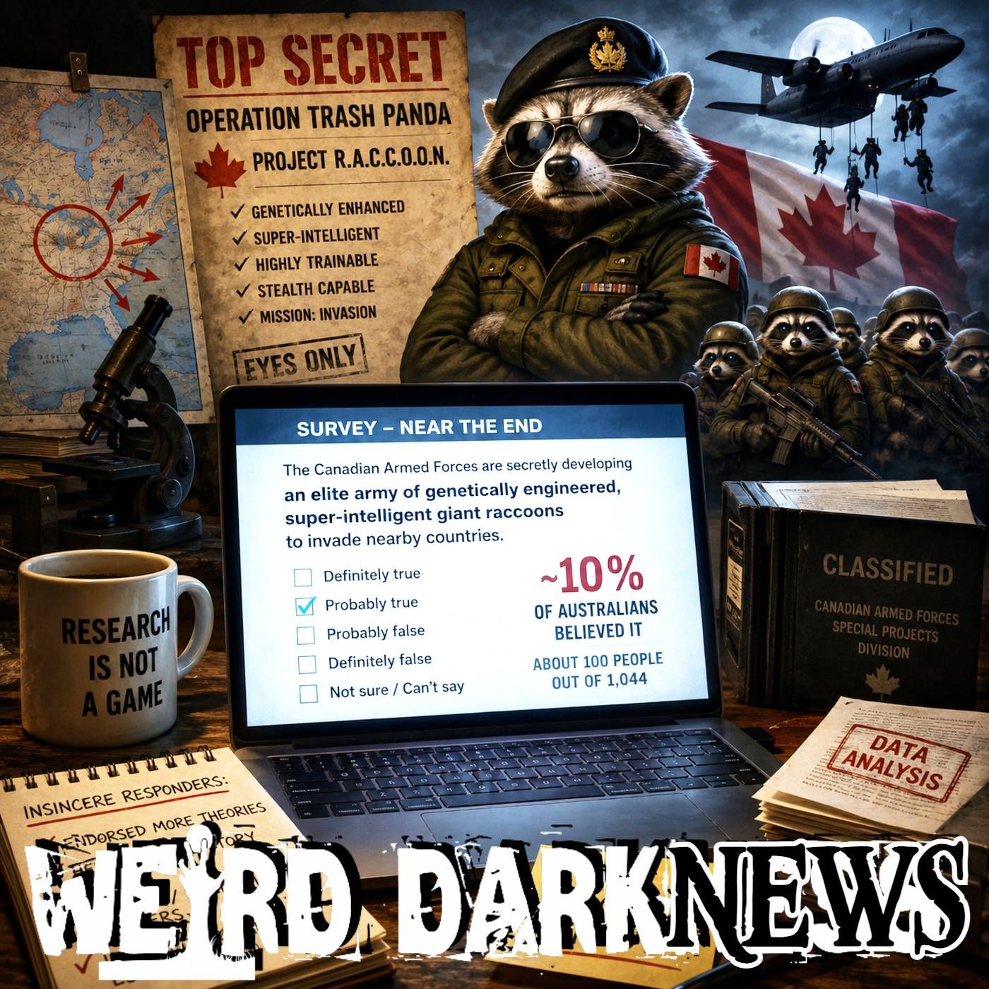 The Fake Raccoon Army That Caught Conspiracy Survey Trolls | #WeirdDarkNEWS