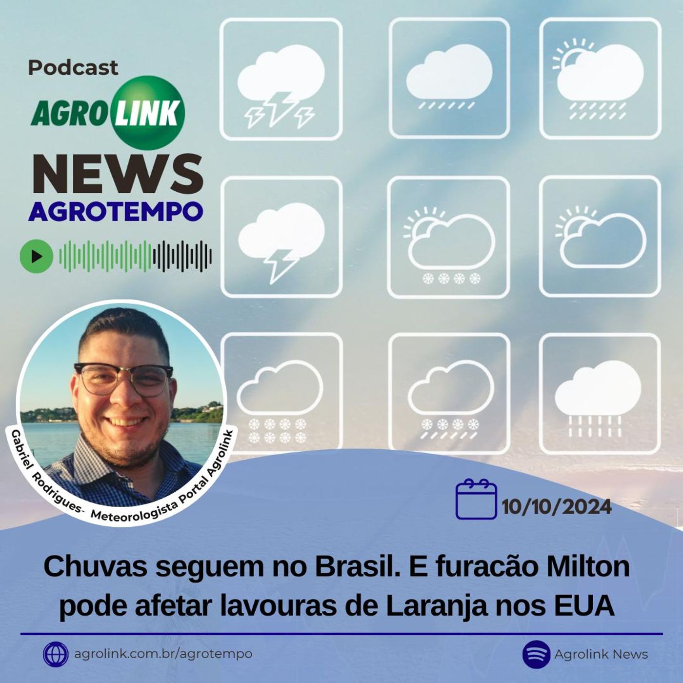 Chuvas seguem no Brasil. E furacão Milton pode afetar lavouras de Laranja nos EUA episode artwork