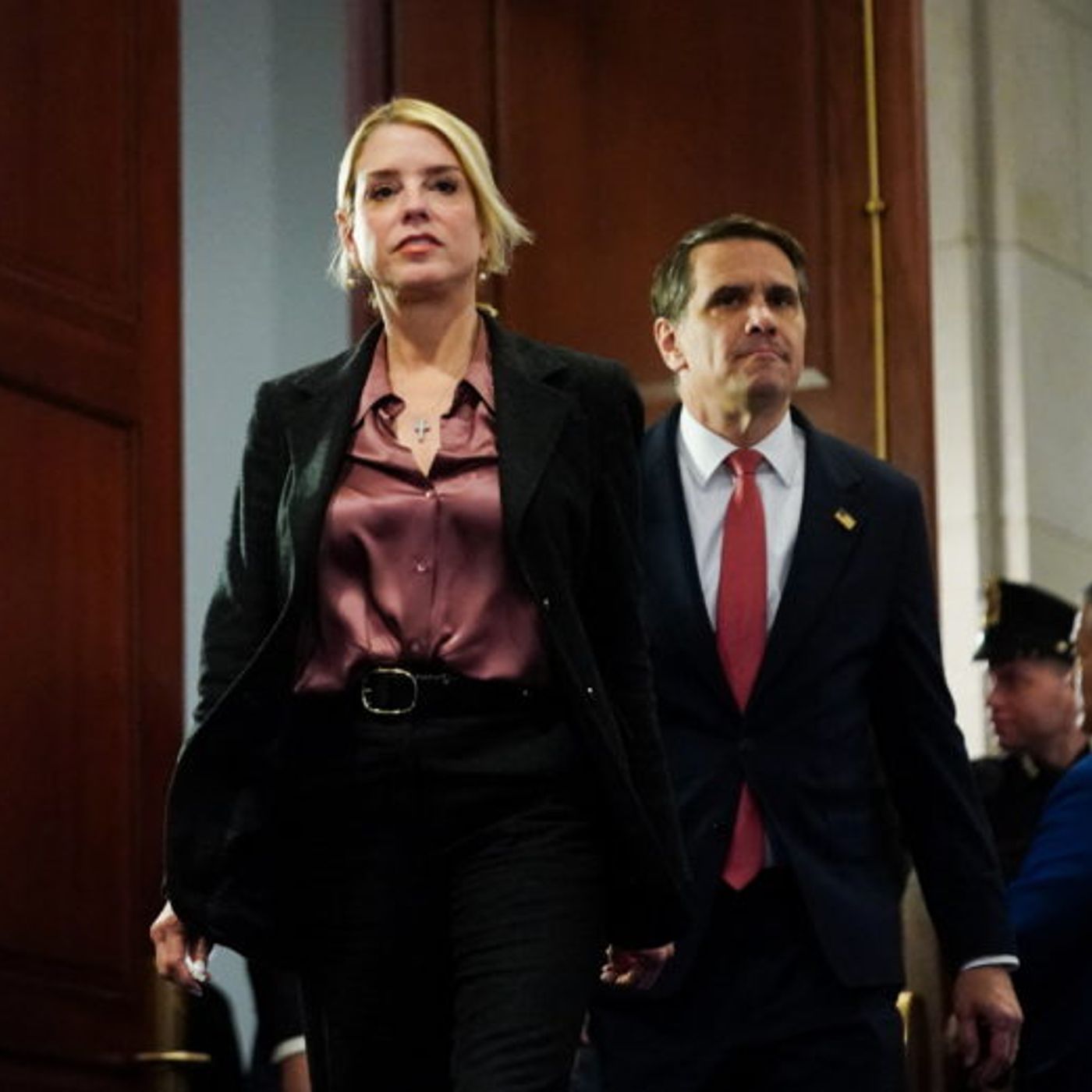 Lawmaker reveals details of Bondi's Epstein files closed-door interview episode artwork