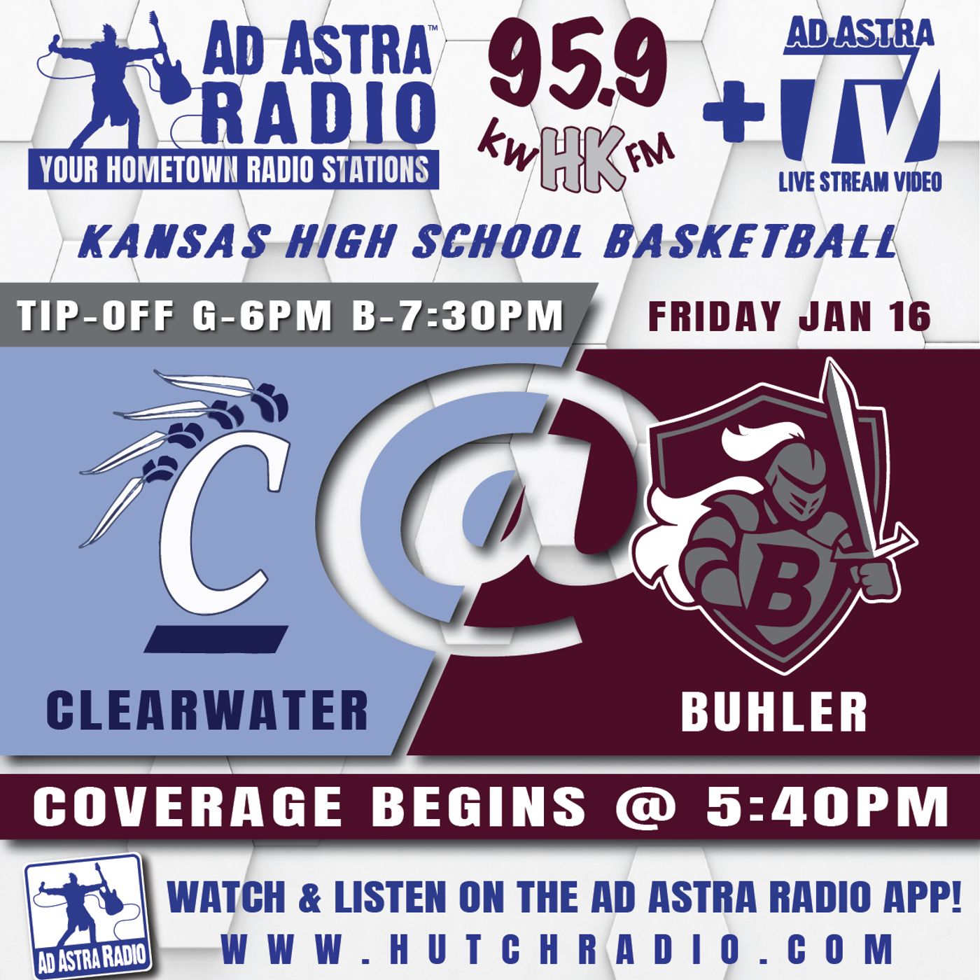 Clearwater Indians at Buhler Crusaders High School Basketball (January 16, 2026) episode artwork
