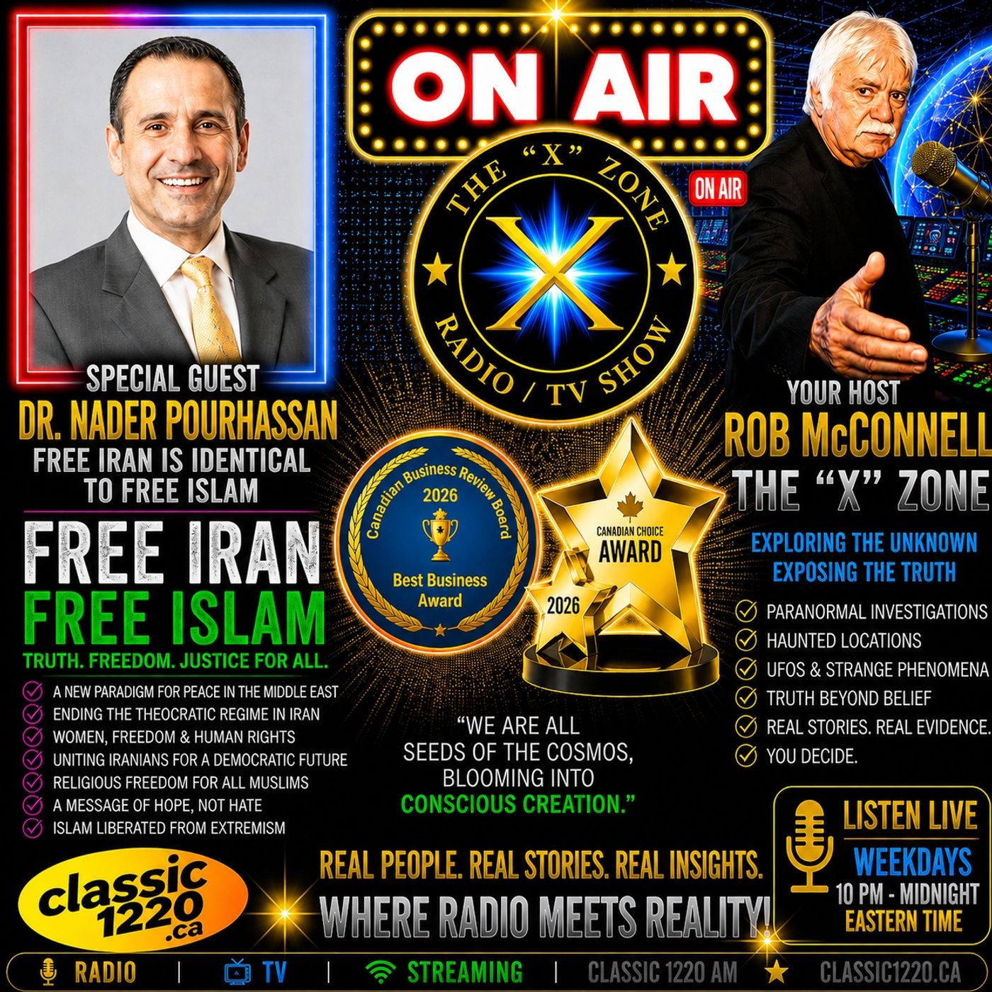 Rob McConnell Interviews - DR. NADER POURHASSAN - Free Iran Is Identical to Free Islam
