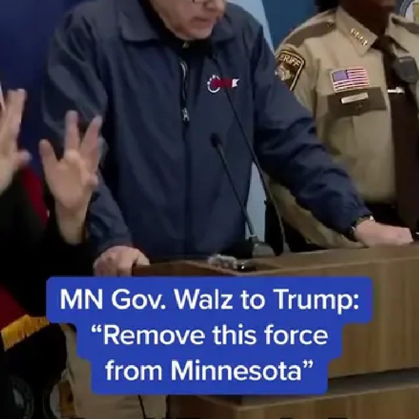 "Donald Trump, I call on you once again — remove this force from Minnesota” Gov. Tim Walz urges President Trump to pull federal forces from episode artwork