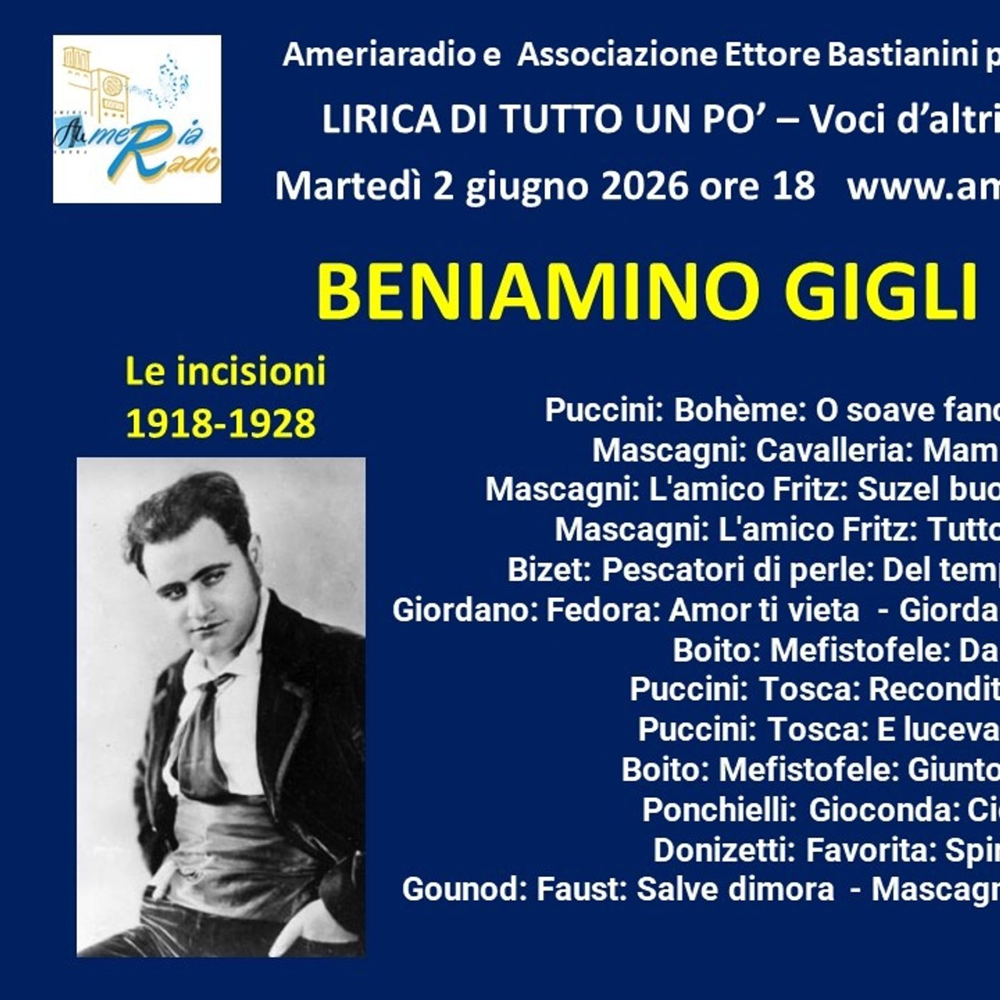 Lirica di tutto un po' - Beniamino Gigli seconda puntata episode artwork