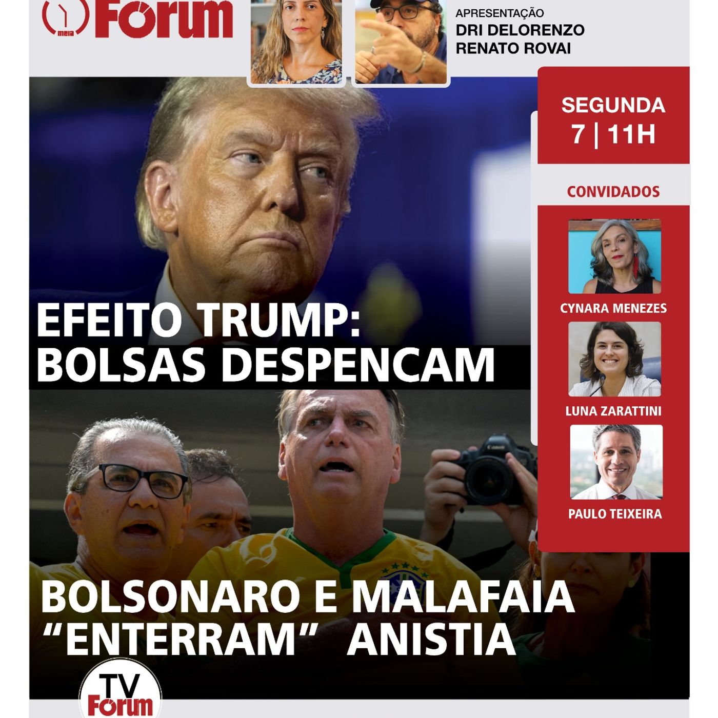 Efeito Trump: bolsas desabam | Bolsonaro 'enterra' anistia | Lula anuncia investimentos no Brasil episode artwork
