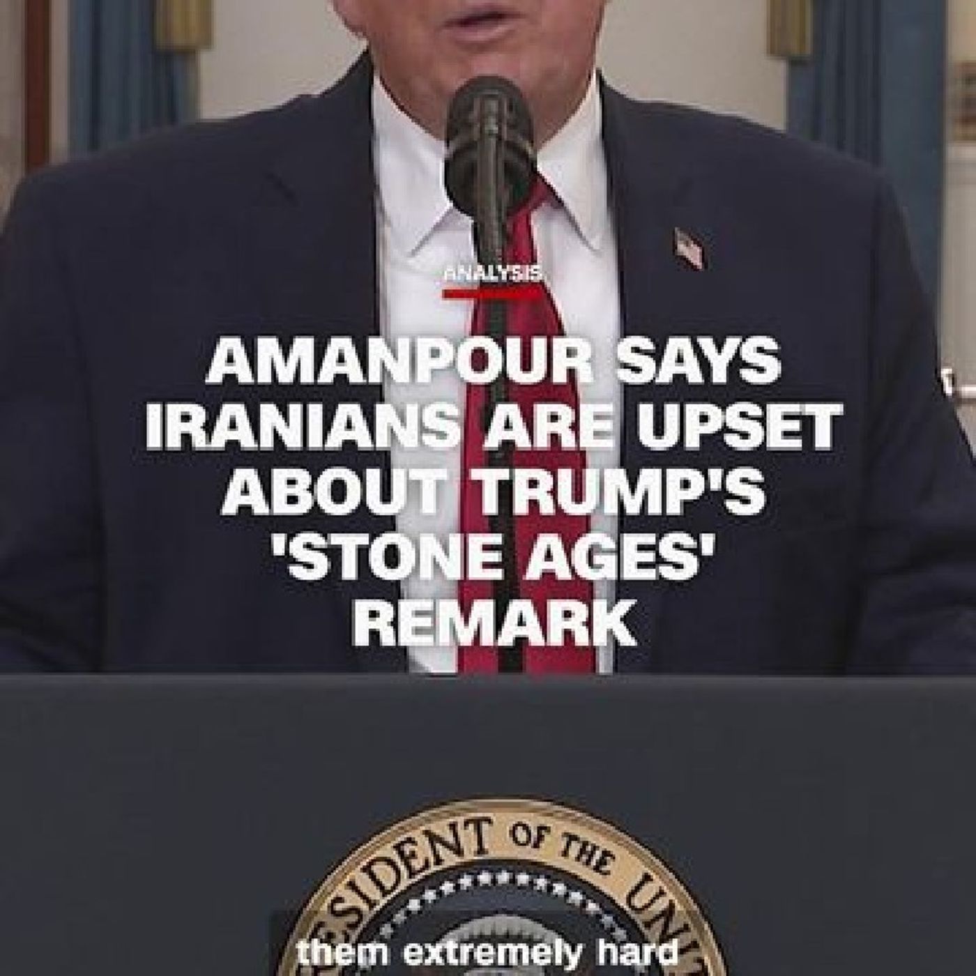 CNN's Christiane Amanpour reacts to President Donald Trump's speech about the Iran war and explains why some Iranians are upset about his re episode artwork