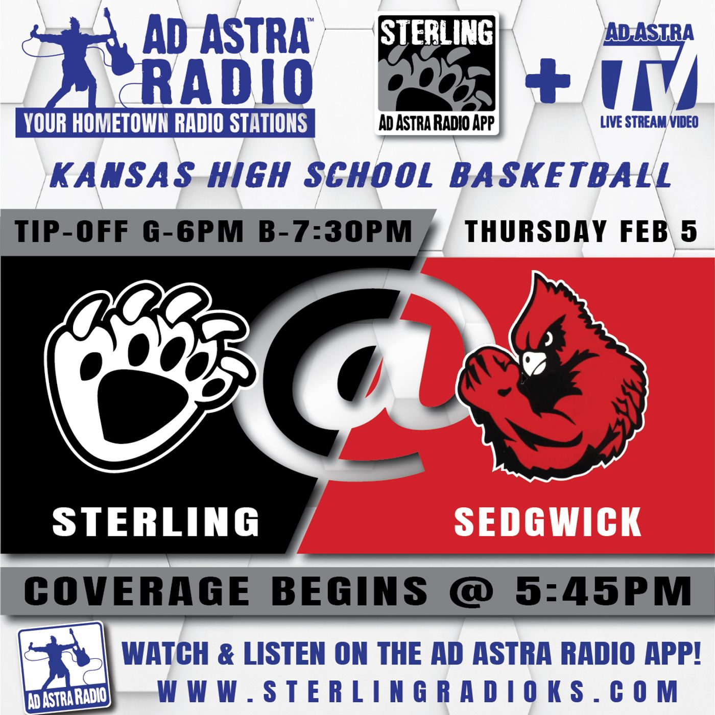 Sterling Blackbears at Sedgwick Cardinals Boys High School Basketball (February 5, 2026) episode artwork