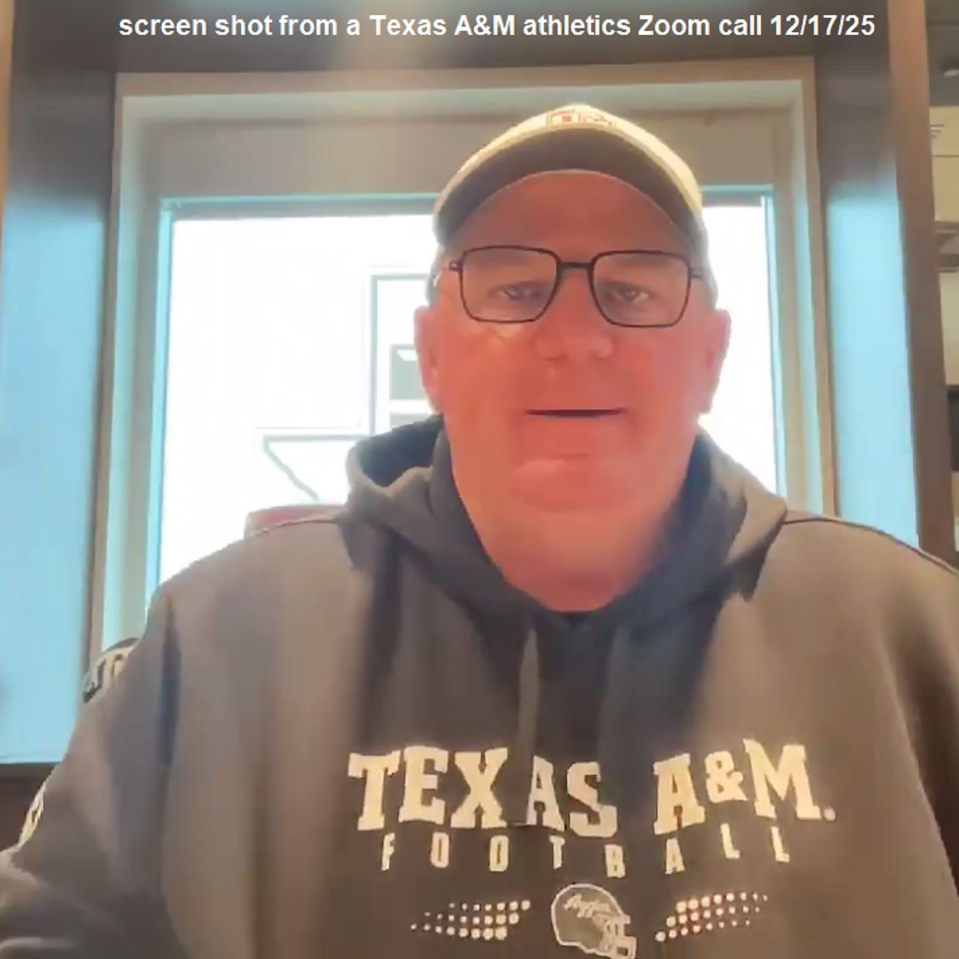 Texas A&M head football coach Mike Elko visits with reporters December 17, 2025 episode artwork