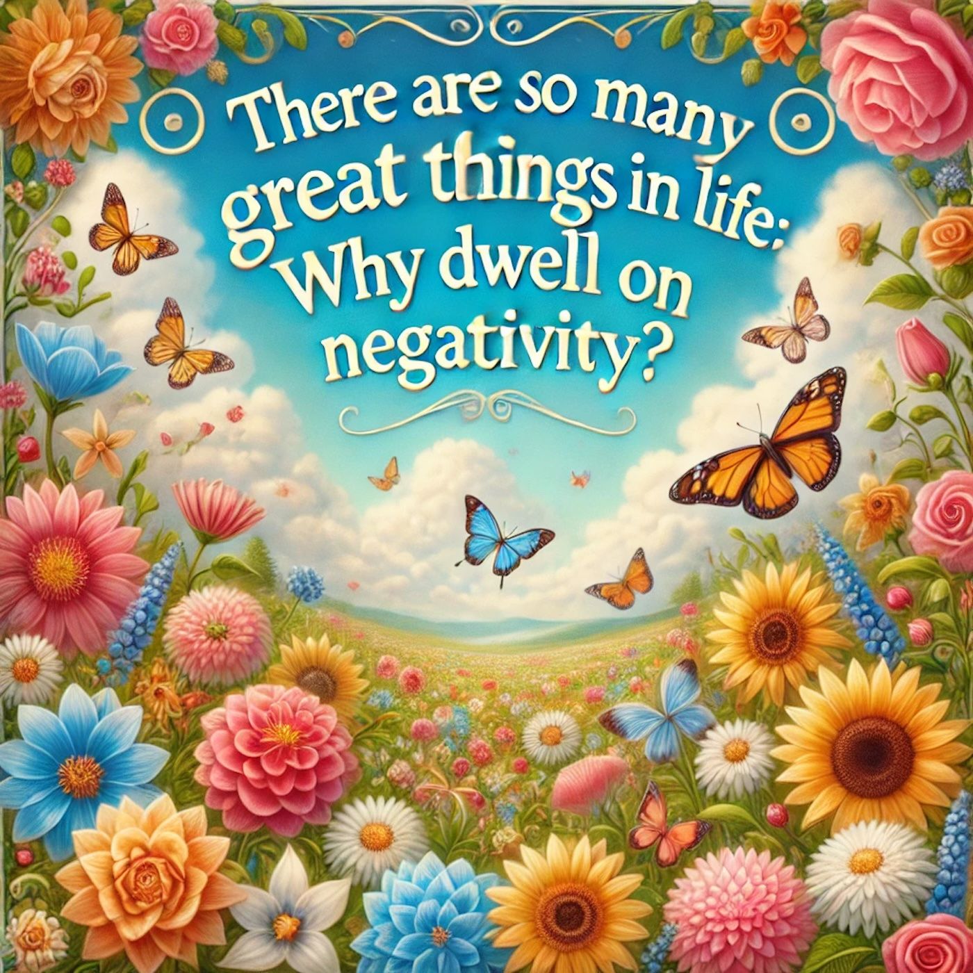 "There are so many great things in life; why dwell on negativity?" episode artwork