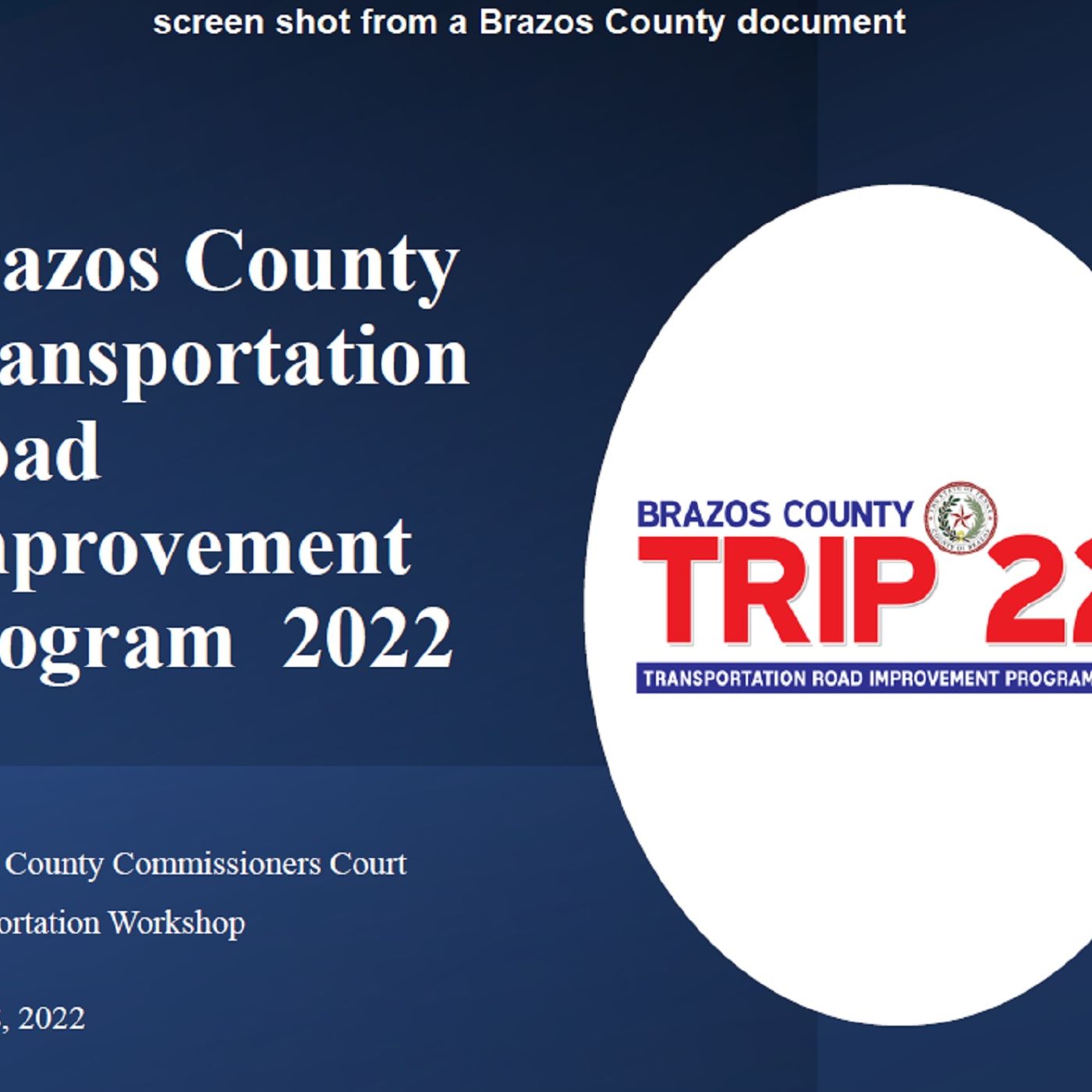 Brazos County commissioners vote three to one to continue using a consultant to manage road projects financed by a voter approved bond issue episode artwork