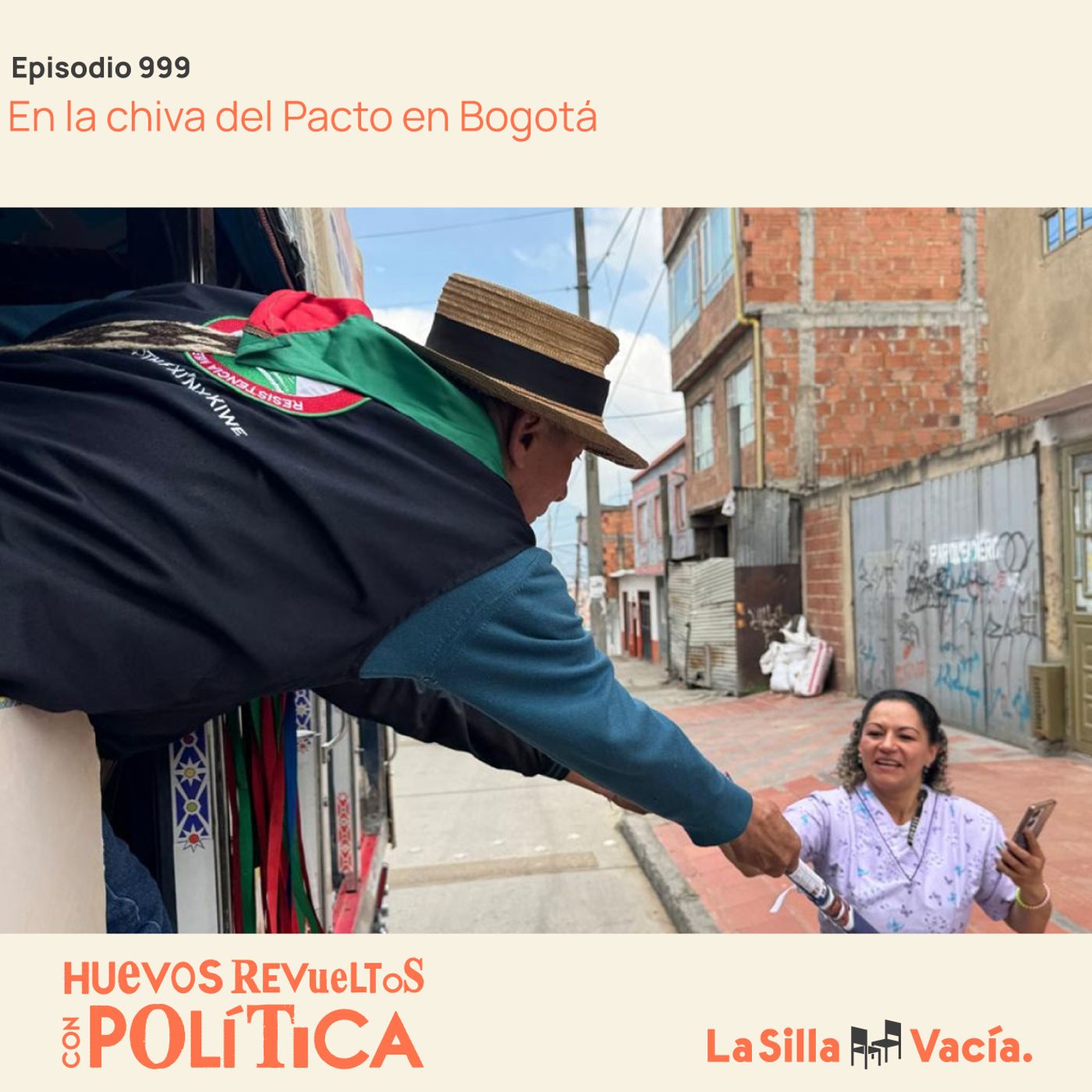 En la chiva del Pacto en Bogotá