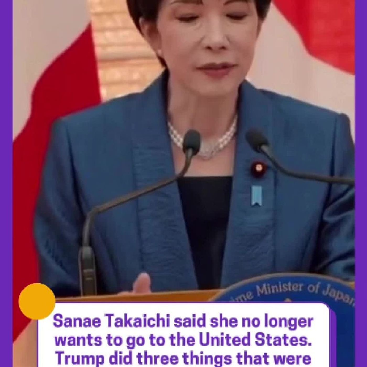 Sanae Takaichi said she no longer wants to go to the United States. Trump did three things that were disrespectful to her.#usa #fyp #trump # episode artwork