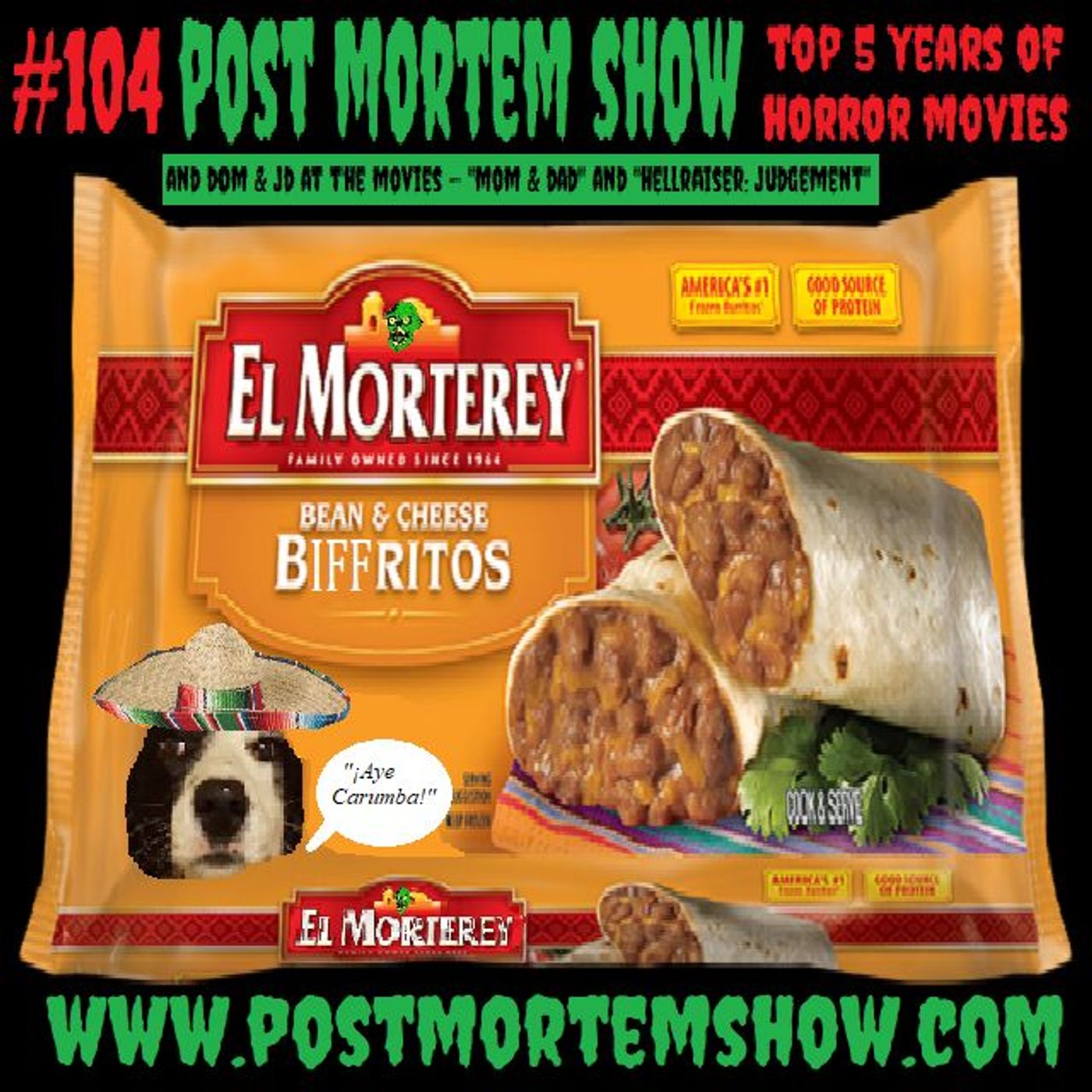 e104 - Death by Burrito (Top 5 Years of Horror Movies) episode artwork