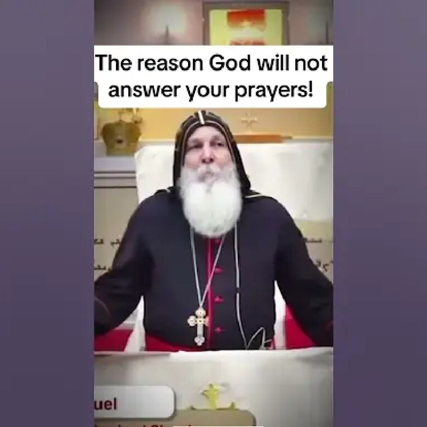 The reason God will not answer your Prayers!