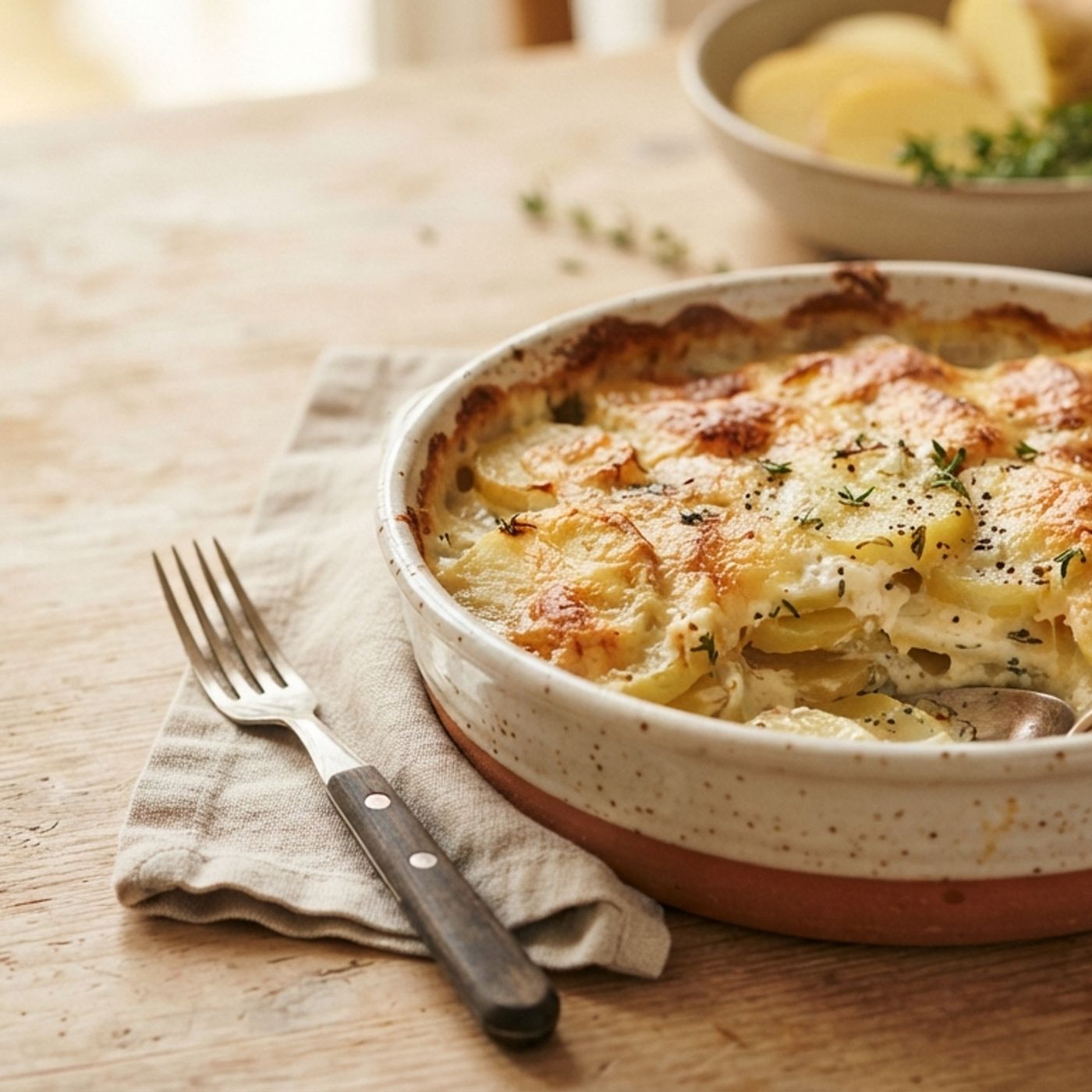 Gratin di patate cremoso e dorato, pronto senza stress episode artwork
