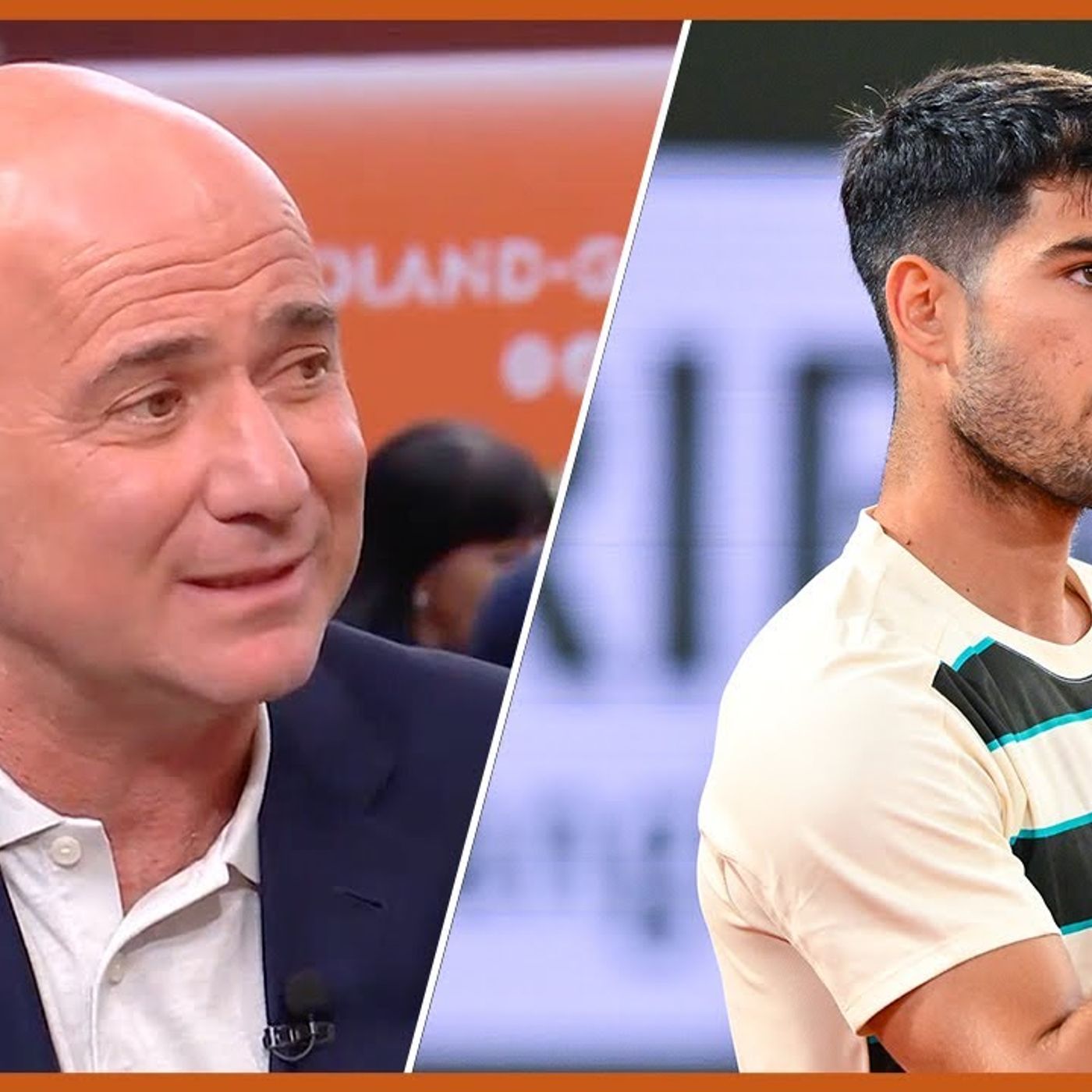 Andre Agassi & TNT React to Carlos Alcaraz's Semifinals Win vs. Musetti | 2025 Roland-Garros episode artwork