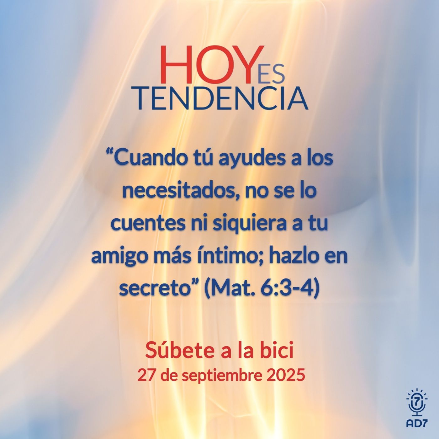 Súbete a la bici ~ Devocional de Jóvenes ~ 27 de septiembre 2025