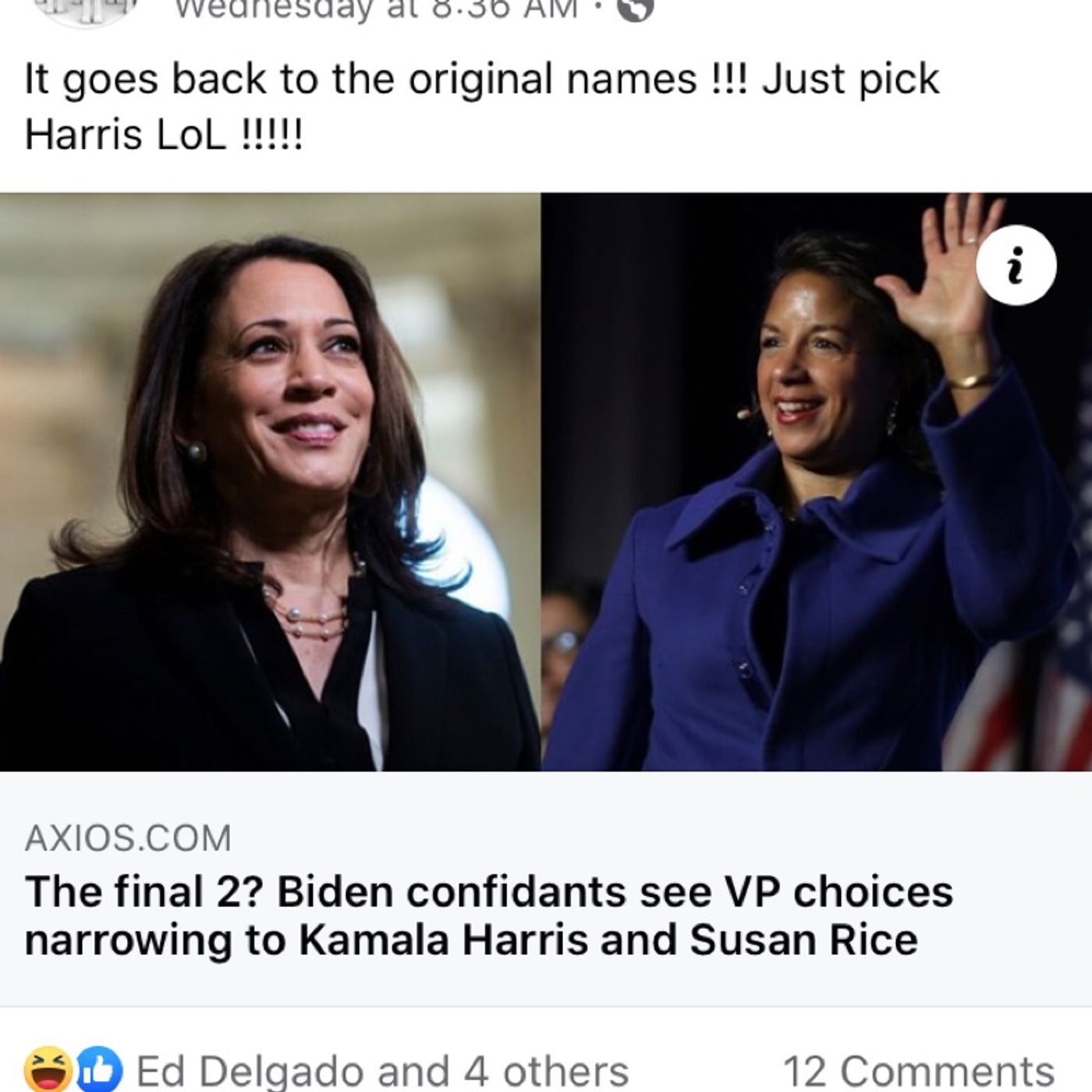 Biden will lose the same way McCain lost, no one wants the secondary option to be Harris just like no one wanted Palin episode artwork