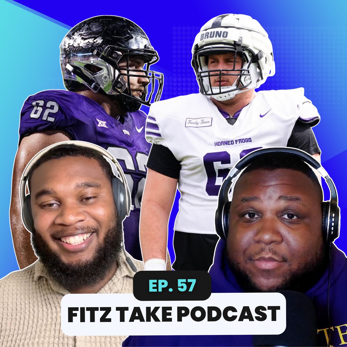 TCU OL Carson Bruno on WHOOPING Bill Belichick's Tar Heels, Sonny Dykes, Josh Hoover, Big 12 trenches episode artwork