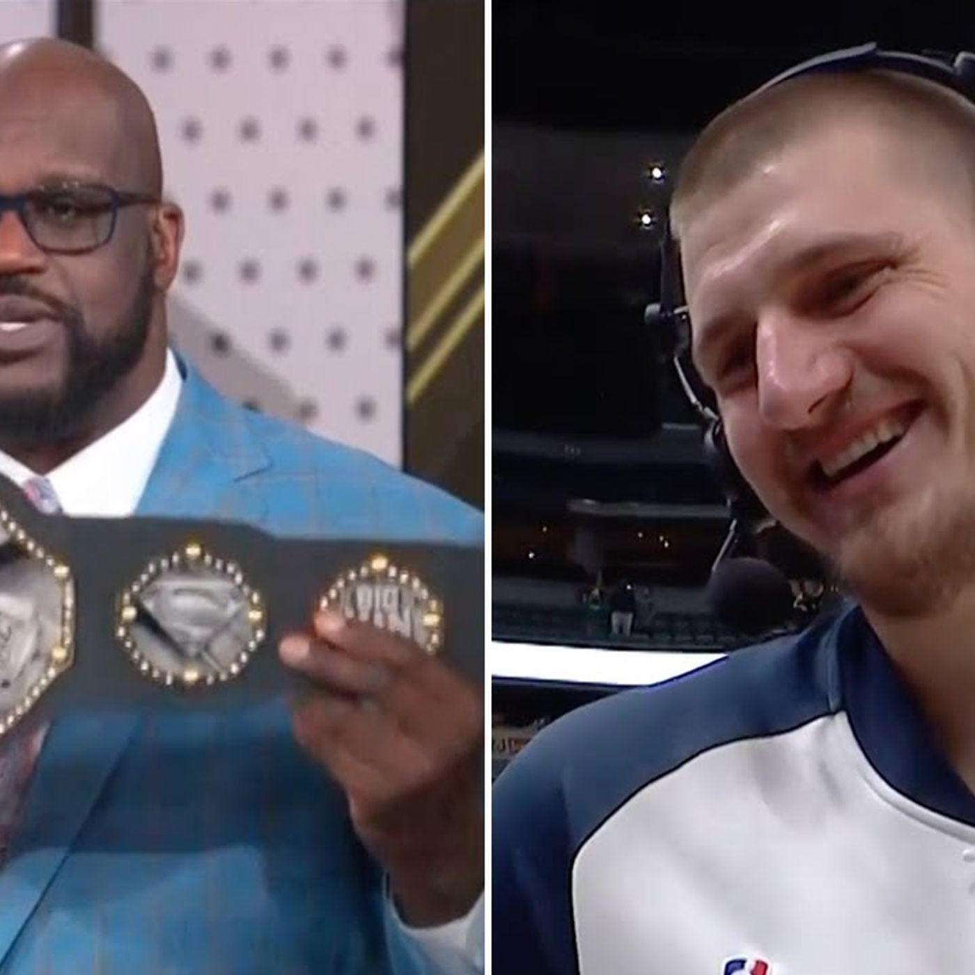 Shaq Presents Nikola Jokić With a 'Big Man Alliance' Championship Belt | NBA on TNT Postgame episode artwork