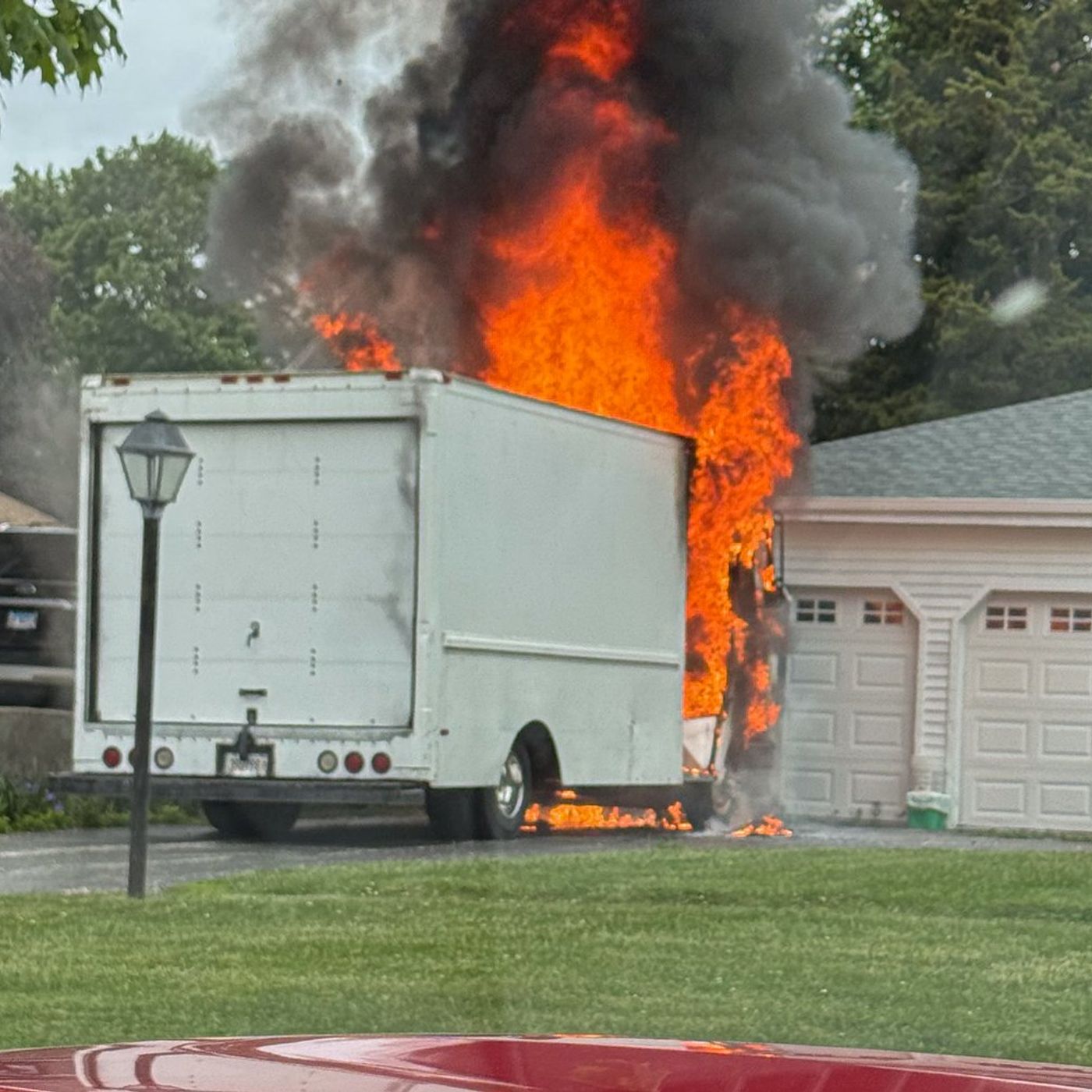 Cab burns delivery truck Friday in Woodstock; nearby garage, house spared episode artwork