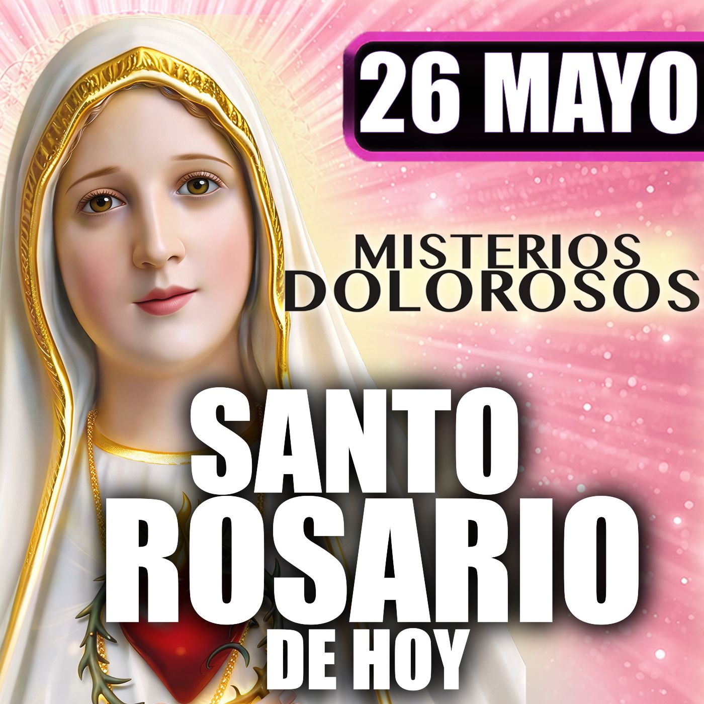 Santo Rosario Mes de María 🌸 por la Familia| 25 de Mayo de 2026 | Misterios Gozosos
