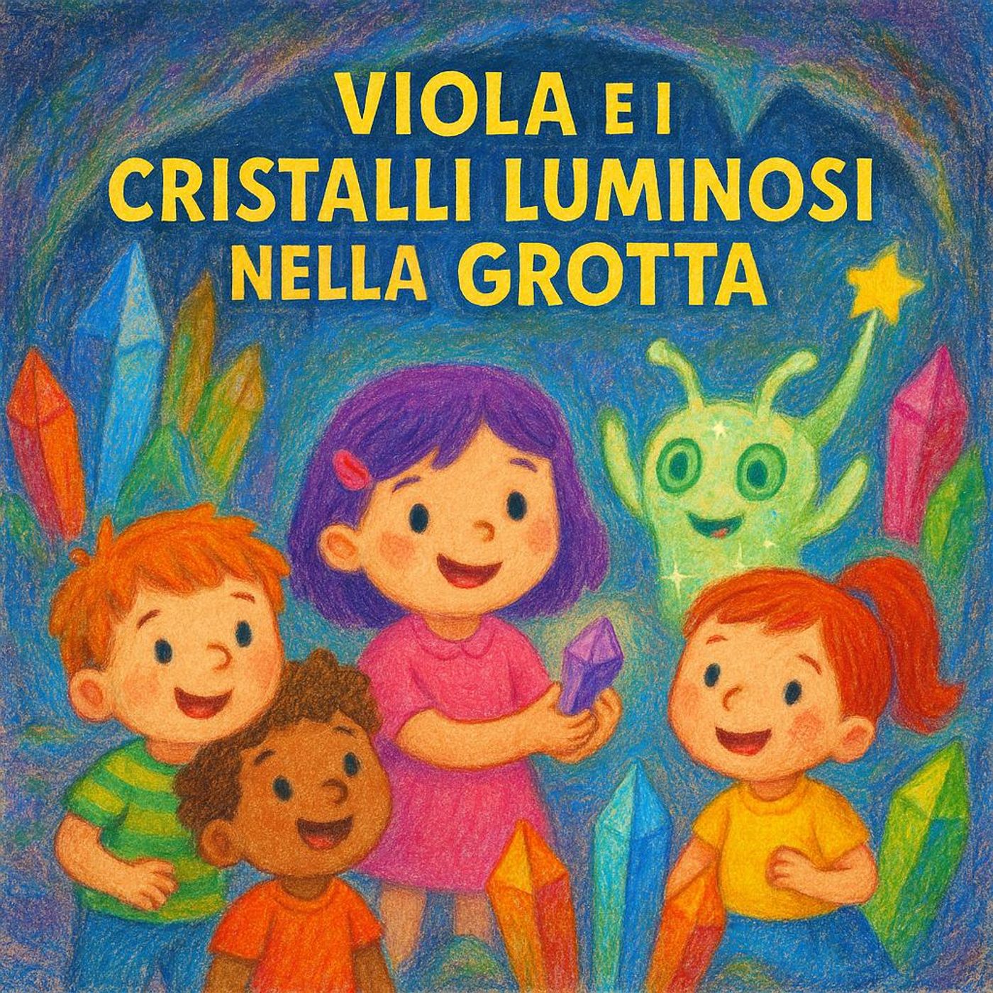 Viola e i Cristalli Luminosi nella Grotta