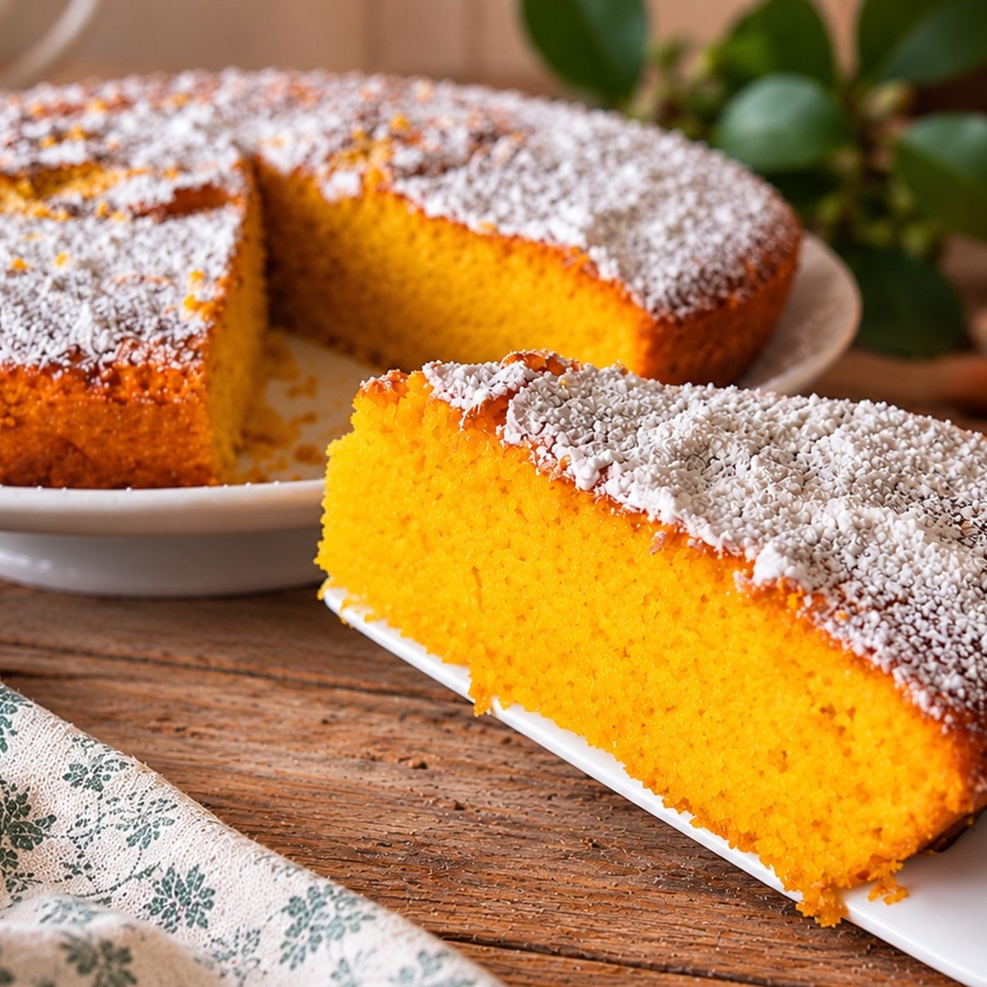 TORTA ZUCCA E MANDORLE senza glutine e senza lattosio