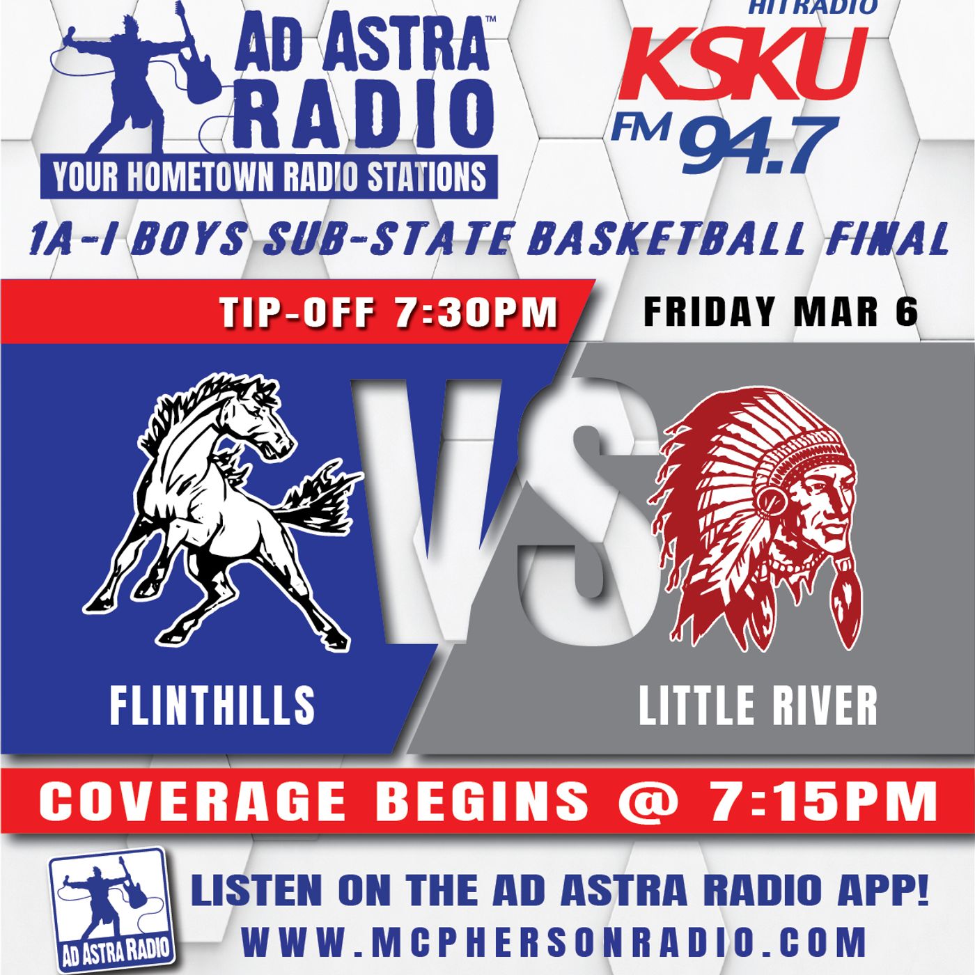 Flinthills Mustangs vs Little River Redskins Boys High School Basketball (1A-I Substate Final-March 6, 2026) episode artwork