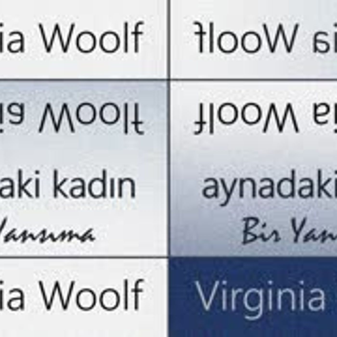 Aynadaki Kadın  Bir Yansıma, Virginia WOOLF