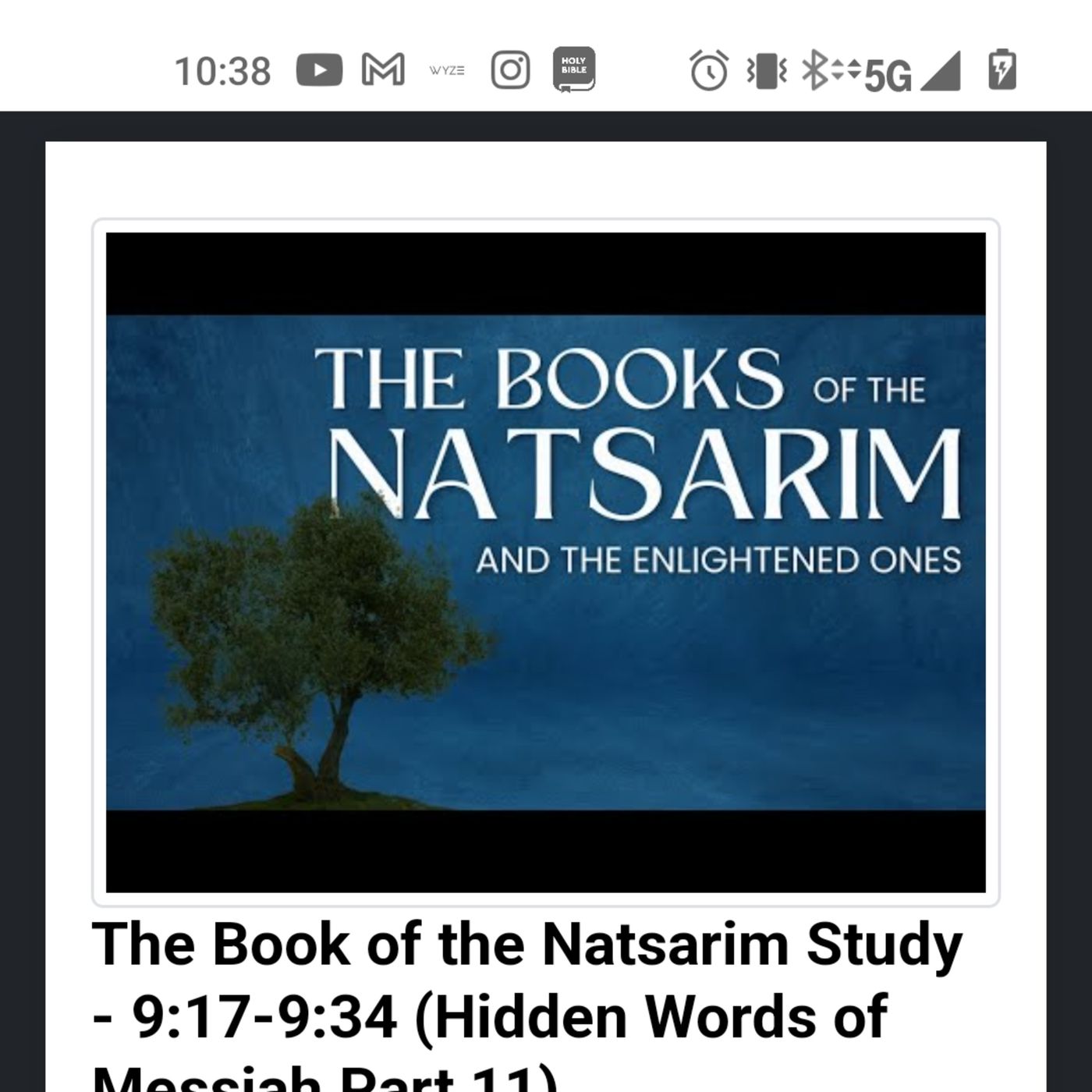 The Book of the Natsarim Study - 9:17-9:34 (Hidden Words of Messiah Part 11) episode artwork