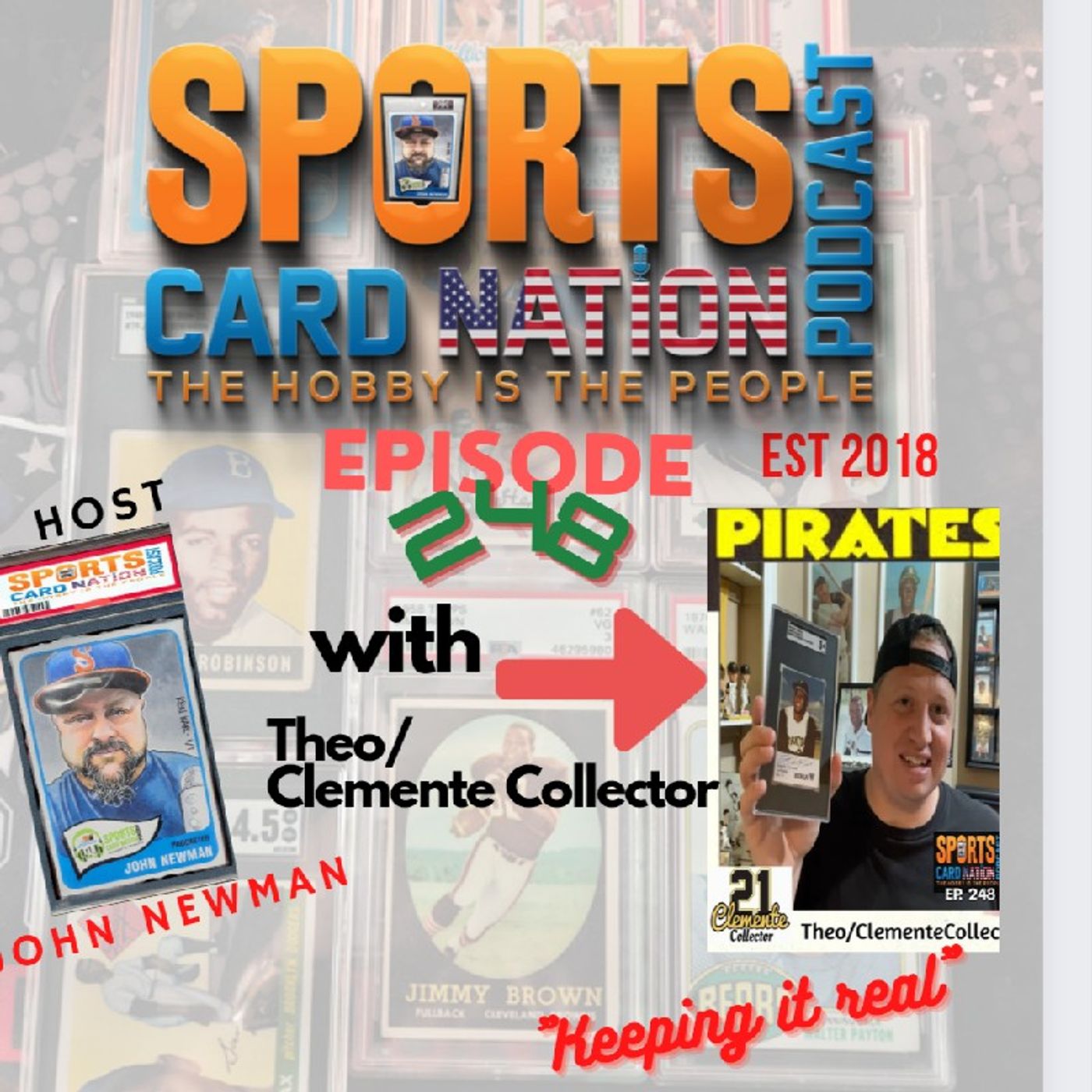 Ep.248 w/ Theo/ClementeCollector Hobbying his way Transcript - Sports  Card Nation Podcast