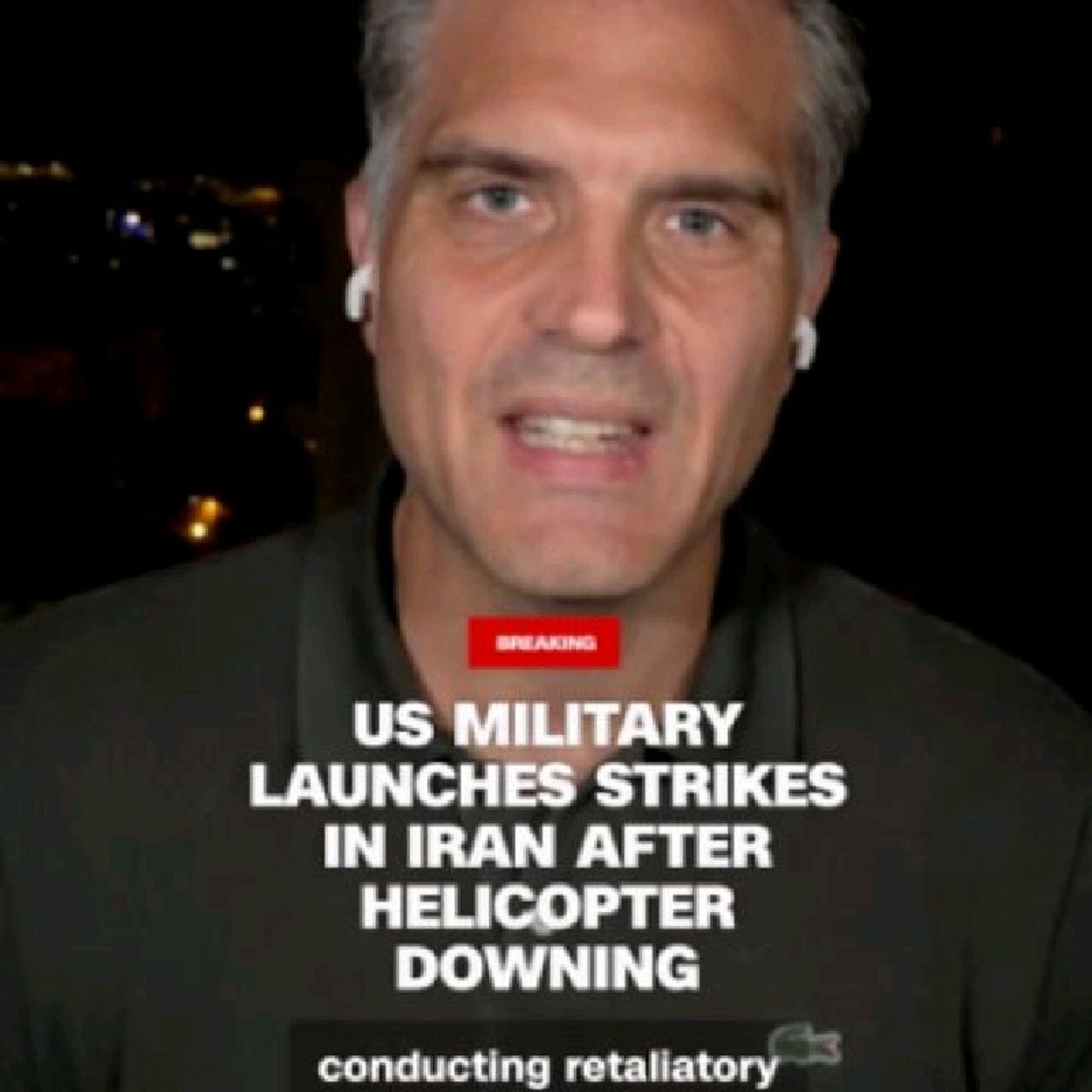 The US launched strikes against Iran in response to the downing of an Army Apache helicopter off the coast of Oman, according to a statement episode artwork