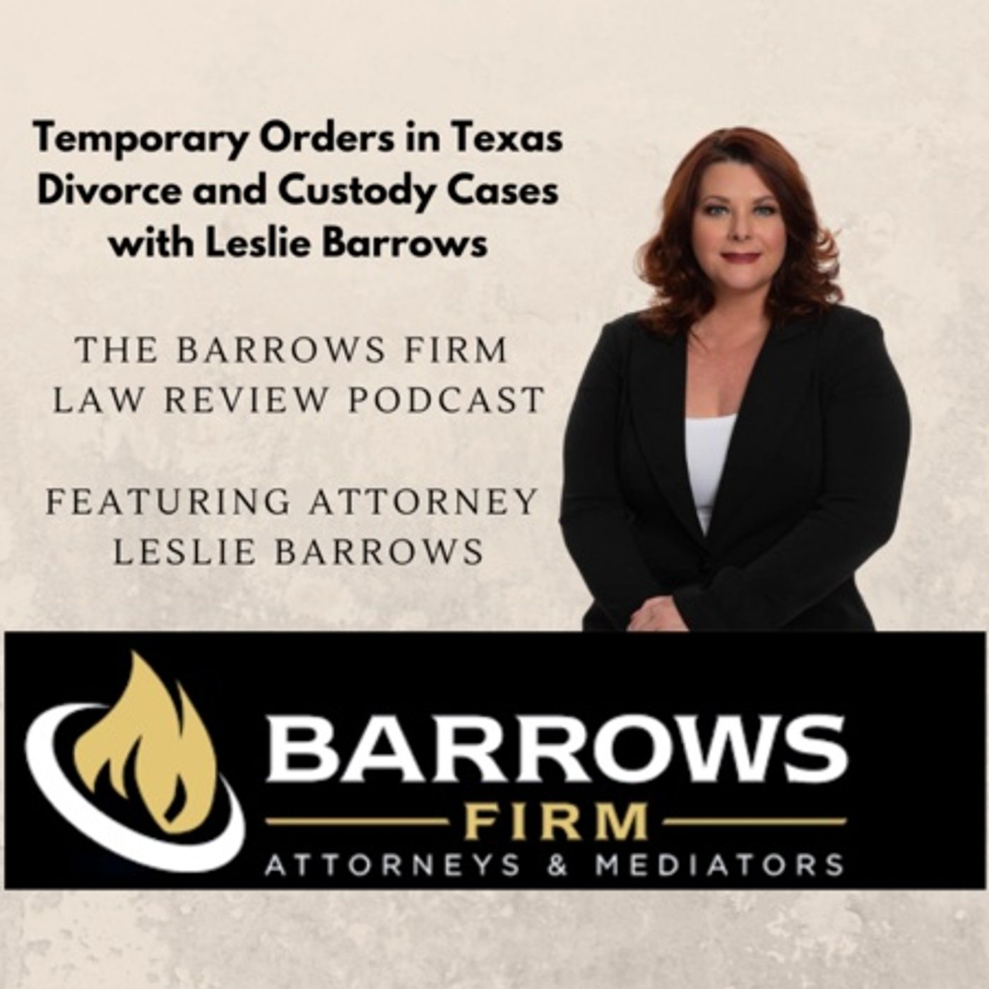 Temporary Orders in Texas Divorce and Custody Cases with Leslie Barrows episode artwork