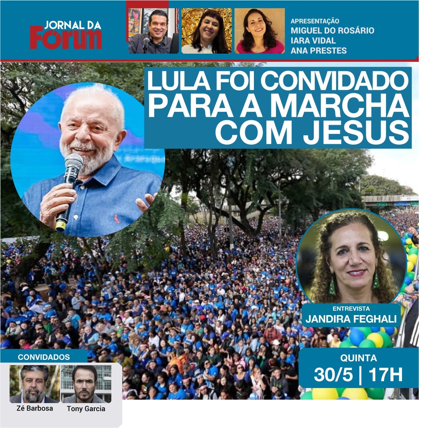 Lula é convidado para Marcha com Jesus | Presidente cogitou participar mas mandou um carta episode artwork