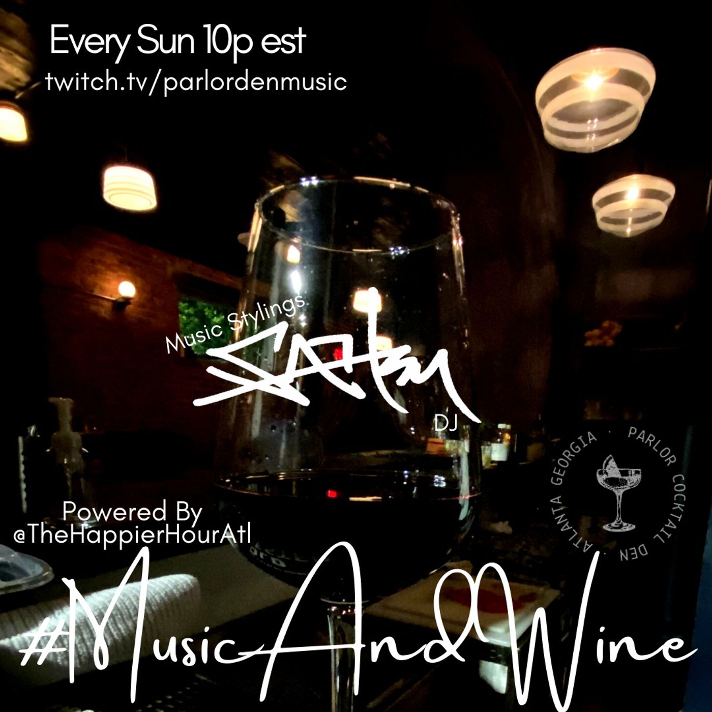 #MusicAndWine Every Sunday 10p est