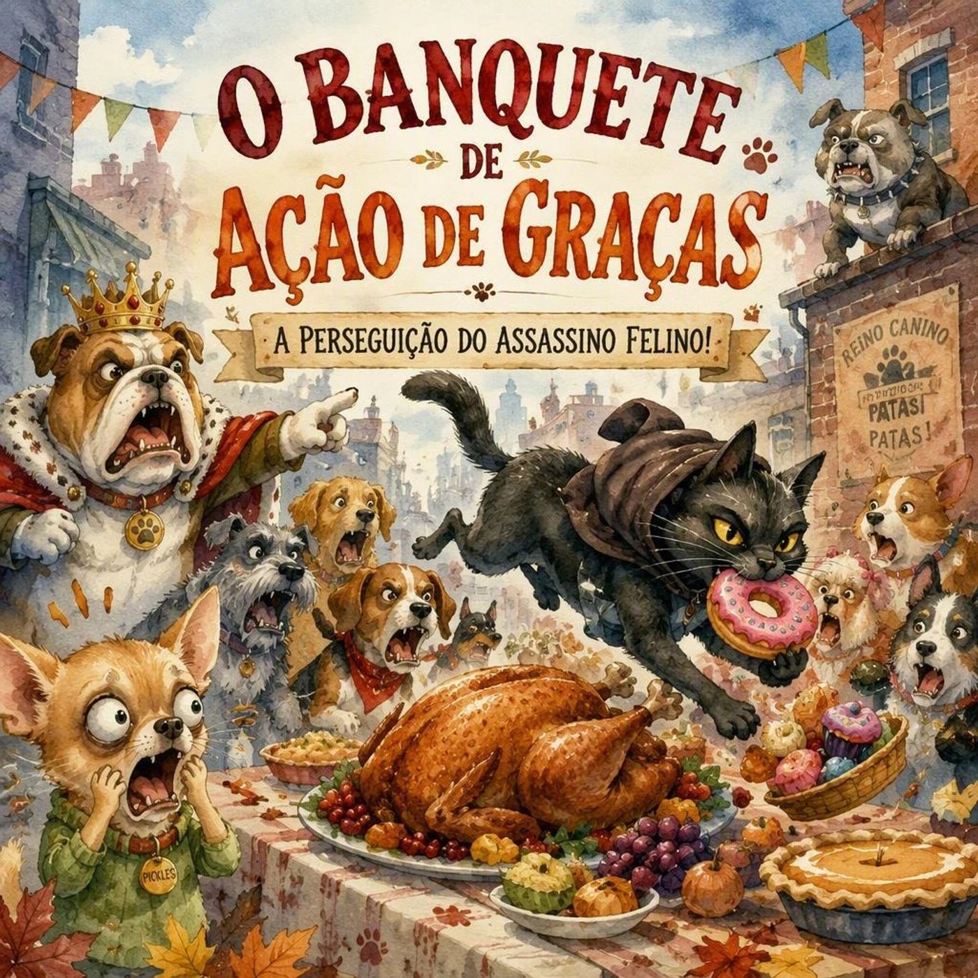 【História Original】O Rei Cão e o Ladrão Misterioso de Ação de Graças