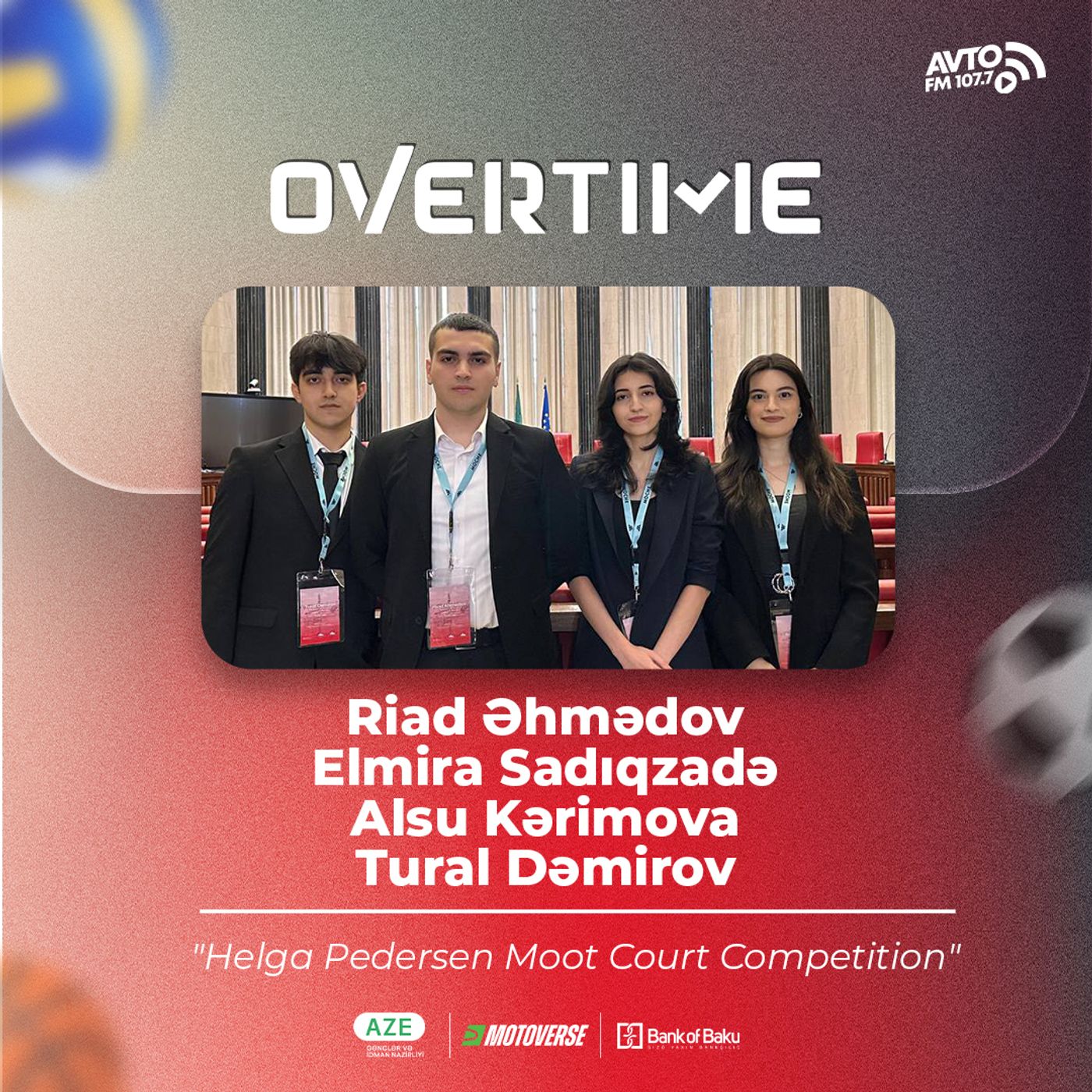 "Helga Pedersen səhnələşdirilmiş məhkəmə"sində iştirak edən tələbələr I Overtime