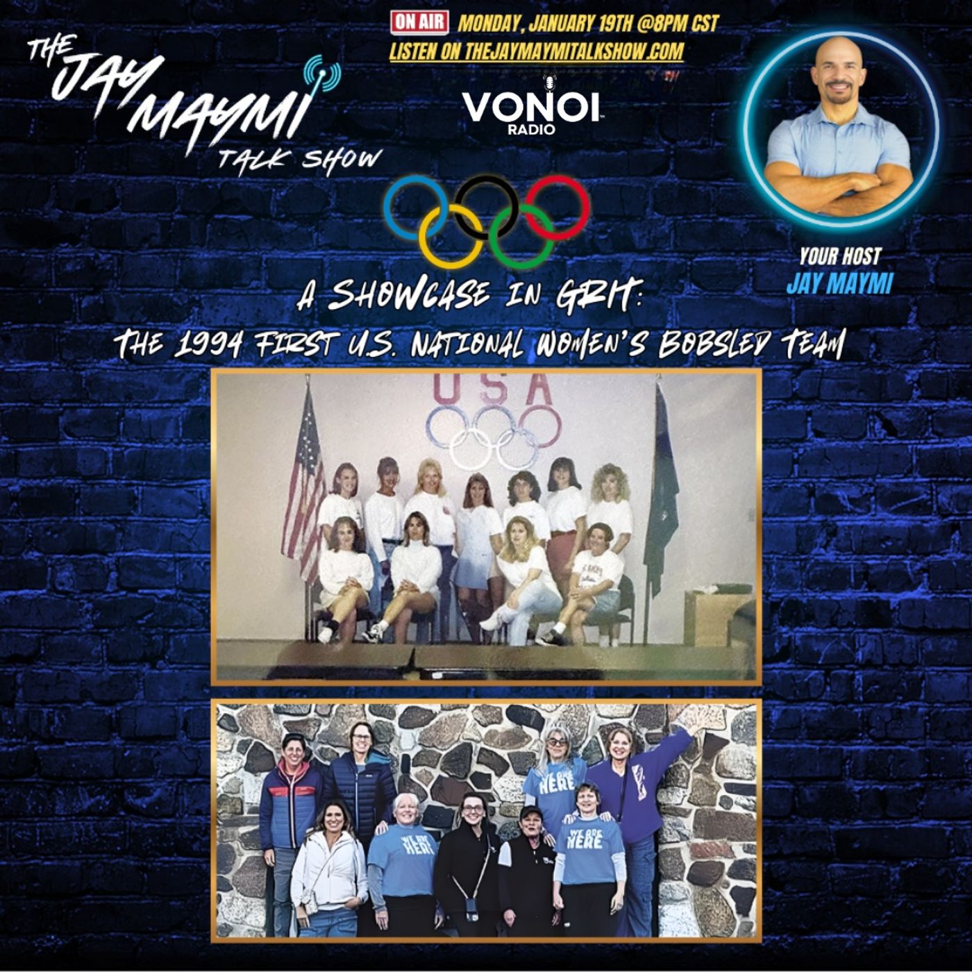 Jay Maymi Show (Ep 176) - Jill Bakken the first Olympic gold medalist in women’s bobsledding along with the 1994 first U.S. national women’s episode artwork