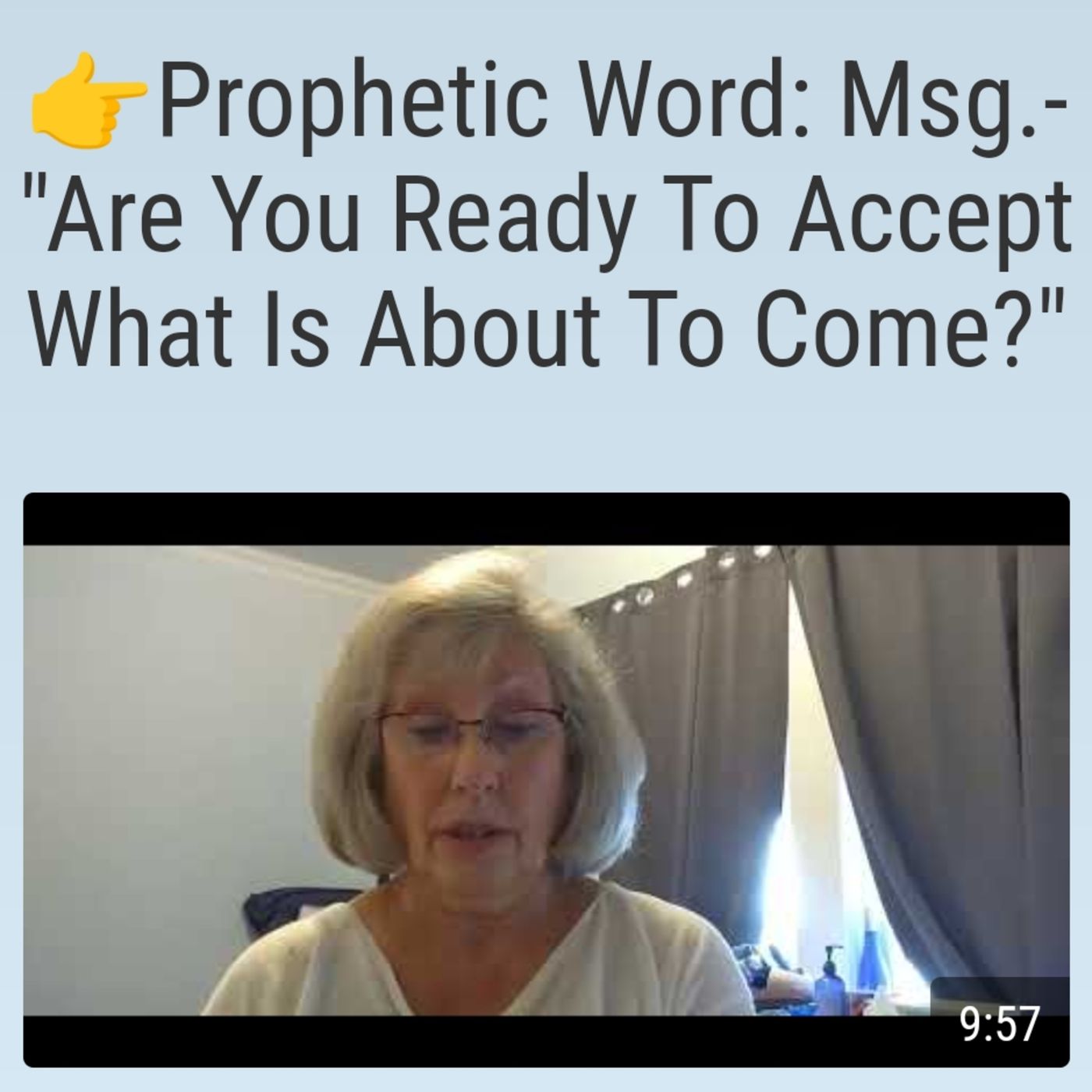 Prophetic Word: Msg.- "Are You Ready To Accept What Is About To Come episode artwork