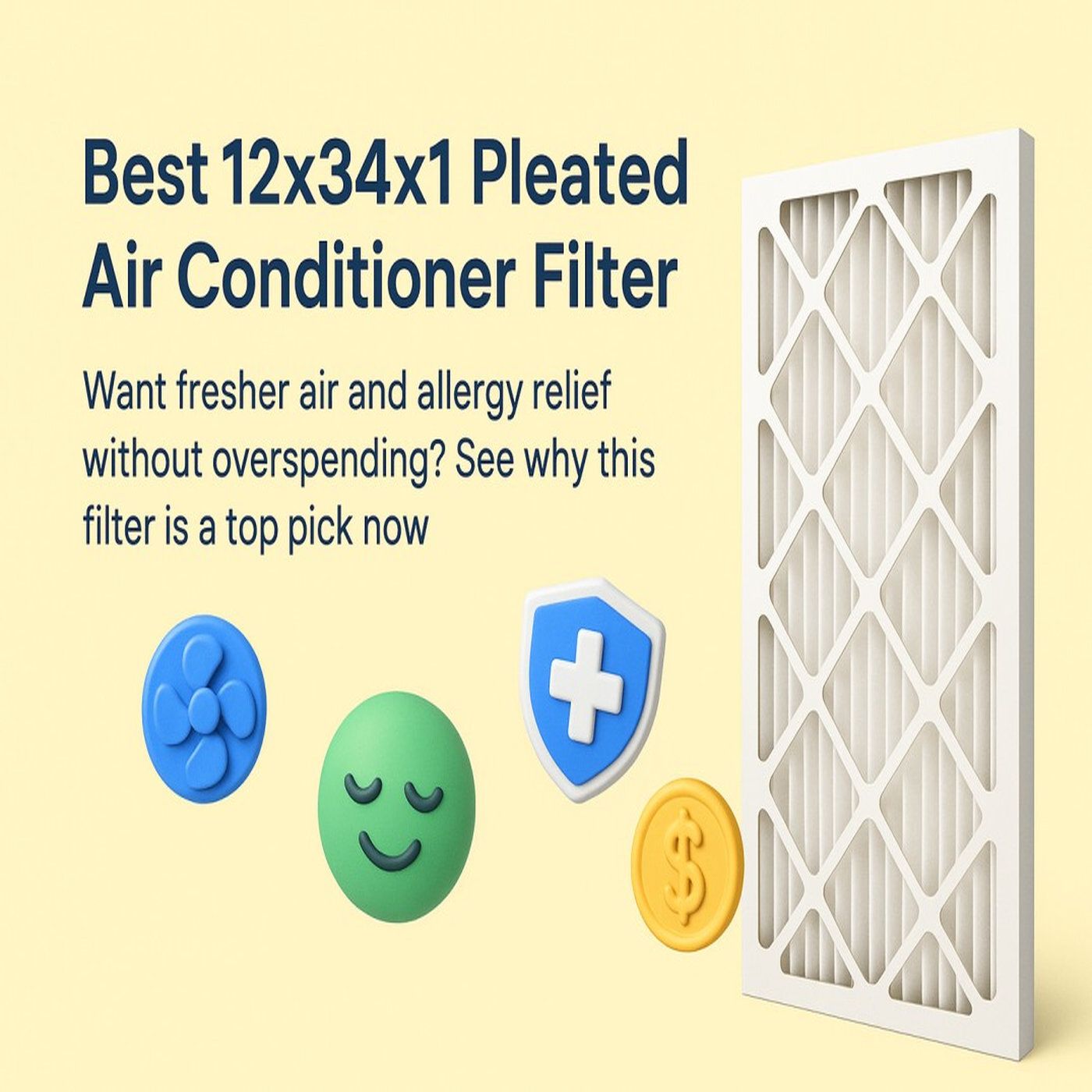 Best 12x34x1 Pleated Air Conditioner Filter – Want Fresher Air and Allergy Relief Without Overspending? See Why This Filter Is a Top Pick No episode artwork