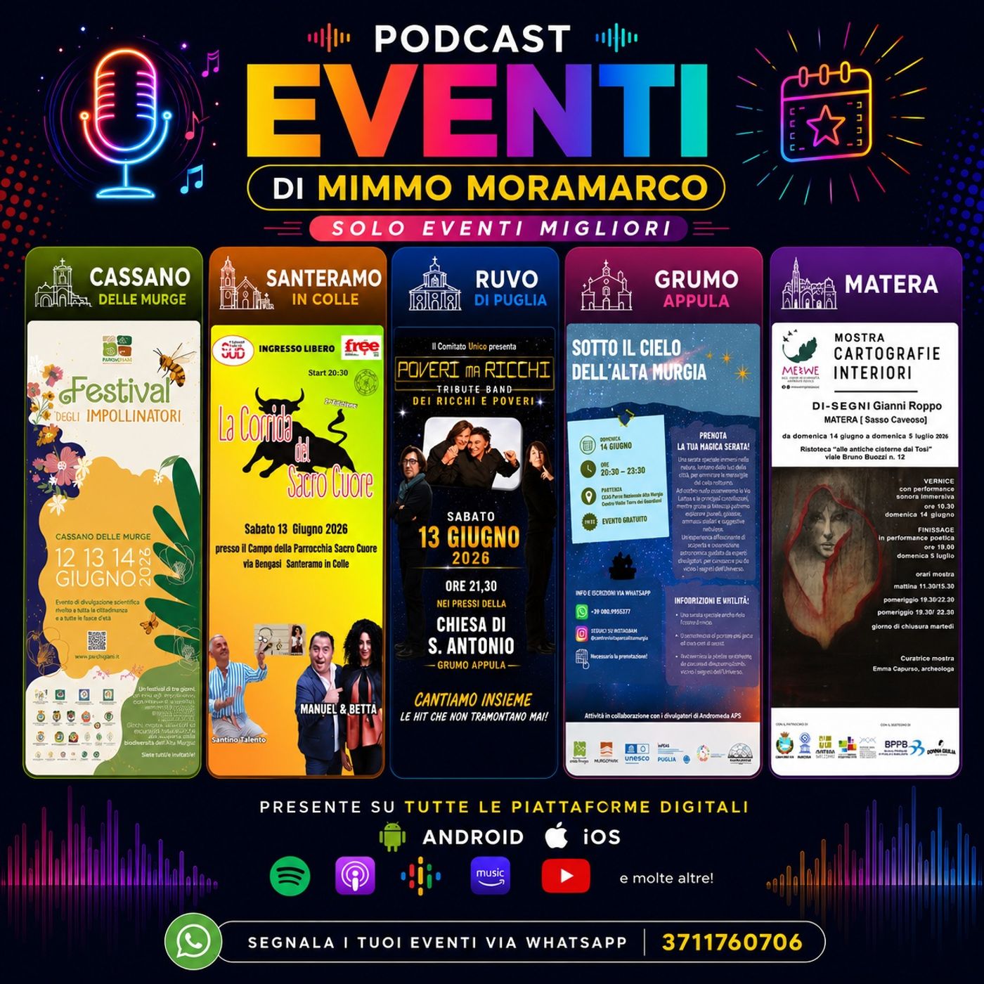 Eventi Matera, Grumo appula, Cassano Murge, Ruvo di Puglia, Santeramo in colle - Ep 207 episode artwork