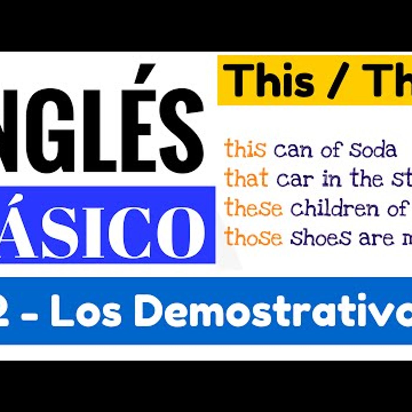 12. Los demostrativos en inglés, ejemplos y uso de this, that, these, those Yes en Inglés 1 [Video 1