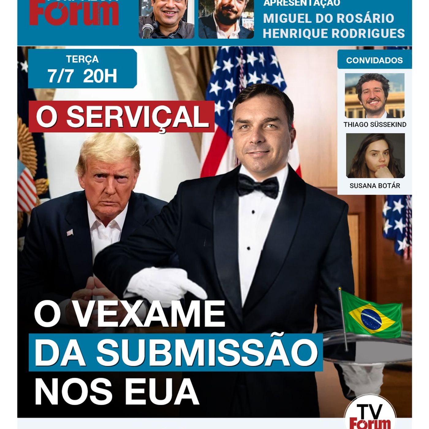 Flávio Bolsonaro mostra total submissão a Trump e aos EUA em audiência em Washington | 07.07.26 episode artwork