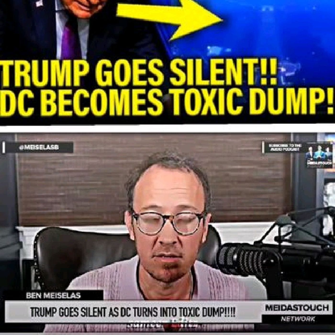 Donald Trump going silent after his# #disastrous event turned #Washington #DC into a #toxic toxic dump with worst air anywhere in the world episode artwork